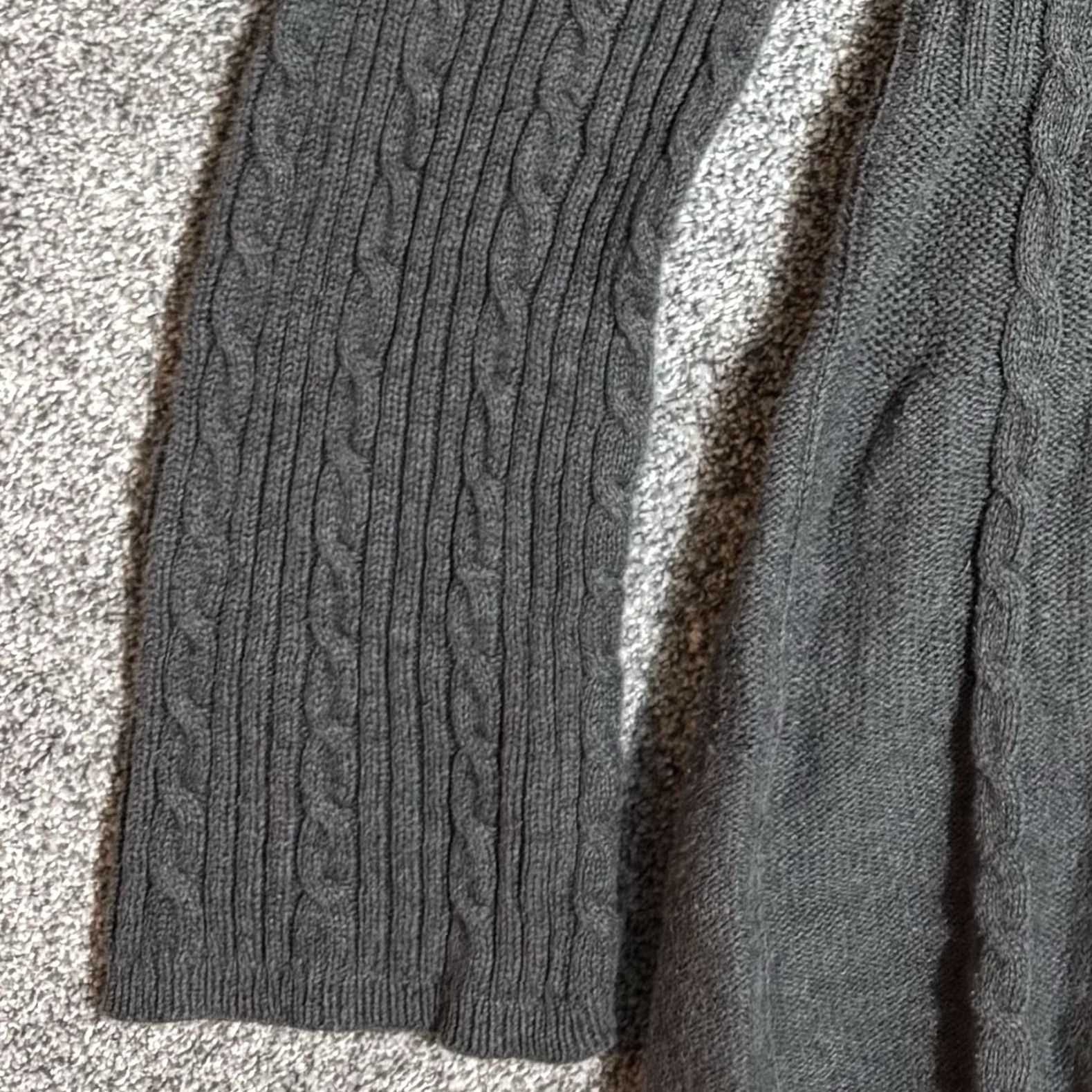 Vintage Hannah Sweater Womens XL Cable Knit Turtleneck Pullover Knit 100% Cotton Gray Y2K Vintage Grandmacore Peasant Cozy Warm Size XL / US 12-14 / IT 48-50 - 5 Thumbnail