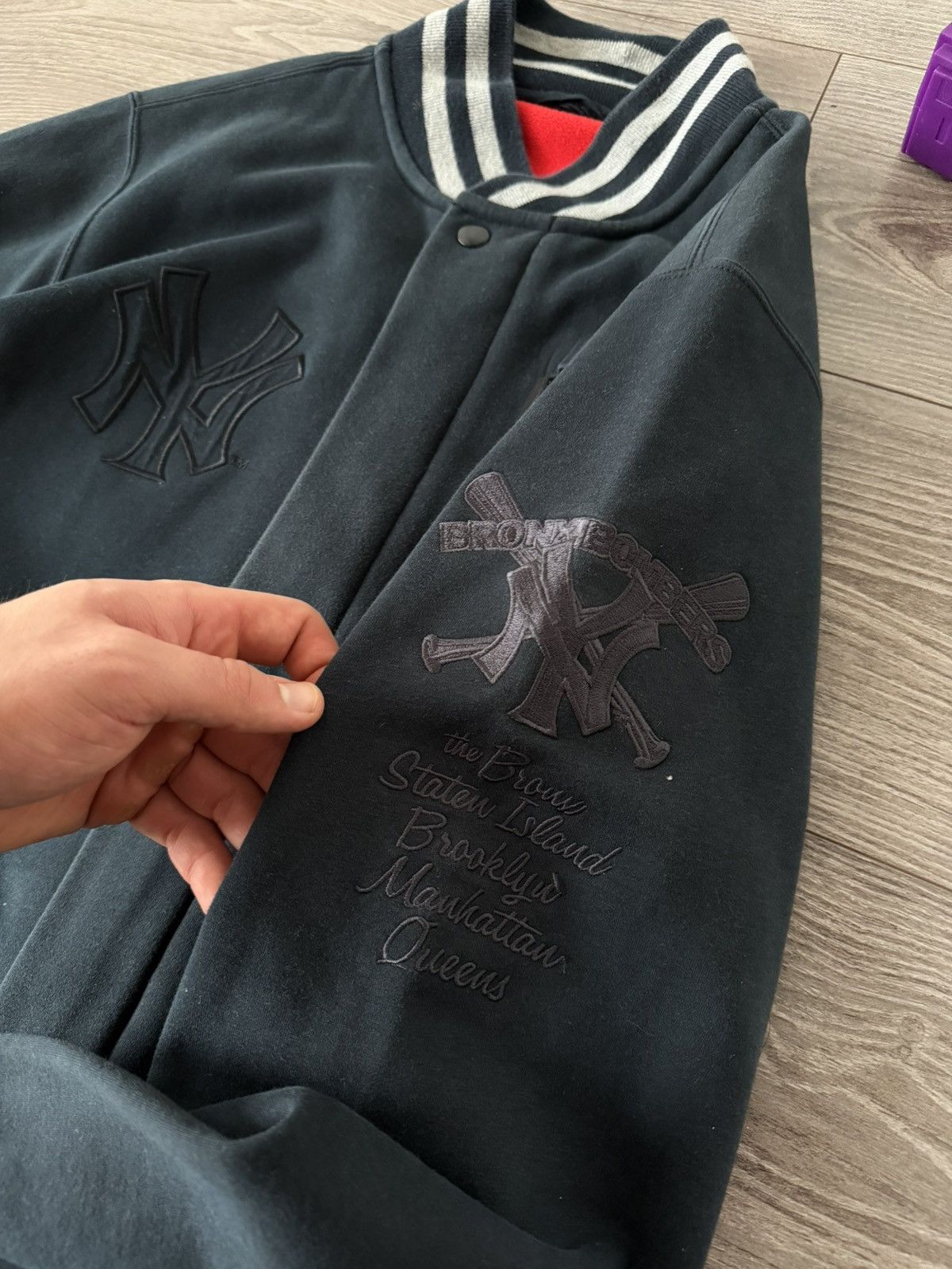 Nike Rare Nike x New York Yankees Embroidered Big Logo Bomber JKT Size US M / EU 48-50 / 2 - 12 Thumbnail
