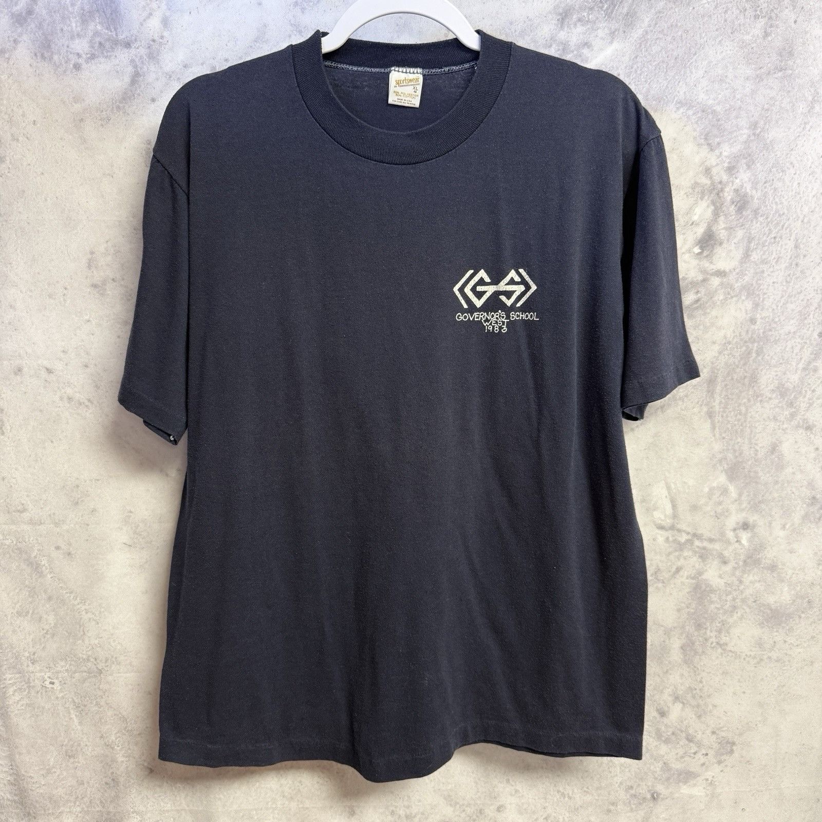 Vintage Vintage 80s Governor's School West T Shirt Mens XL Size US XL / EU 56 / 4 - 2 Thumbnail