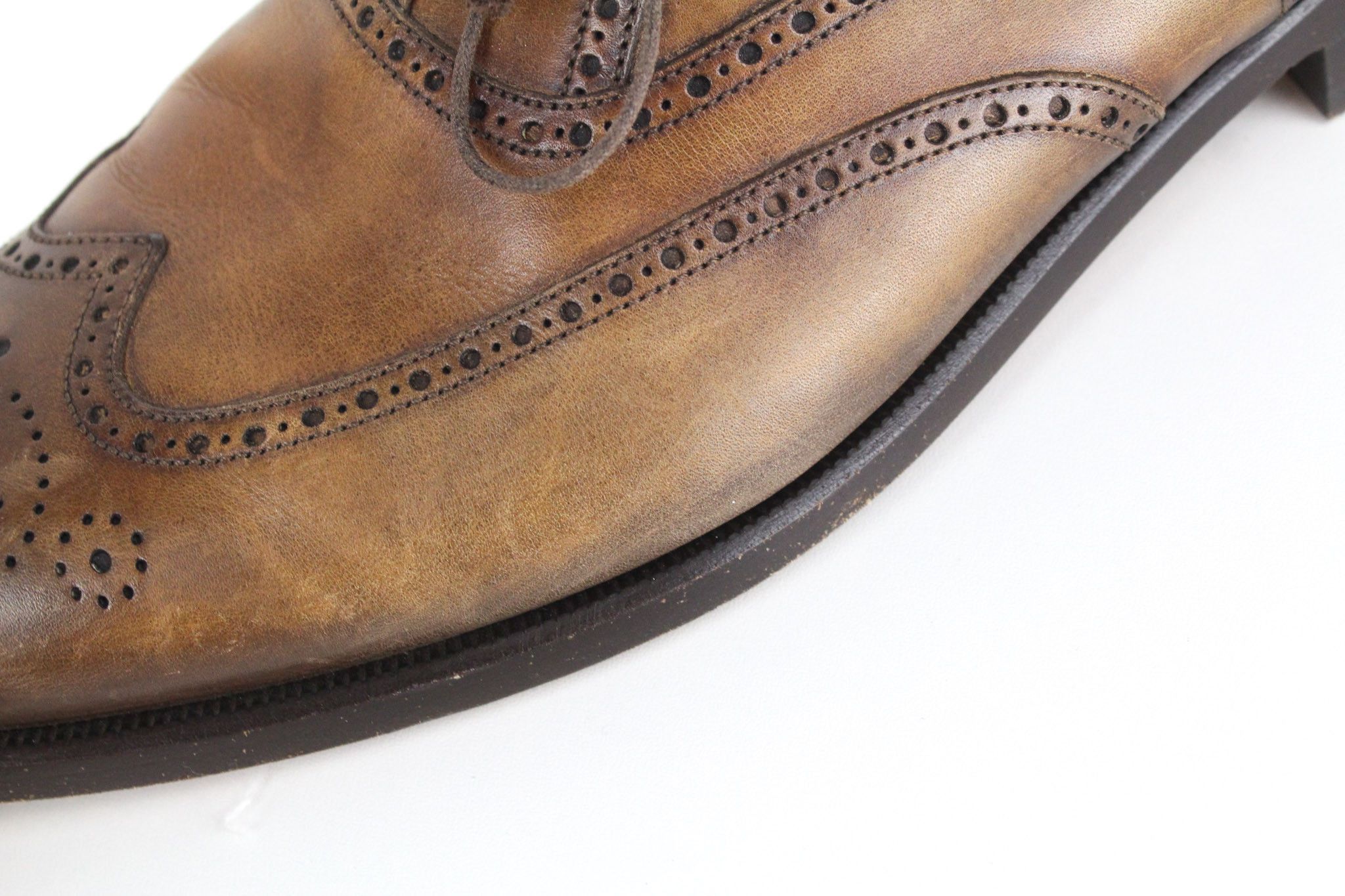 Suitsupply EU44.5 Brown Oxford Leather Low-Top Laced 72423 Size US 11.5 / EU 44-45 - 15 Thumbnail