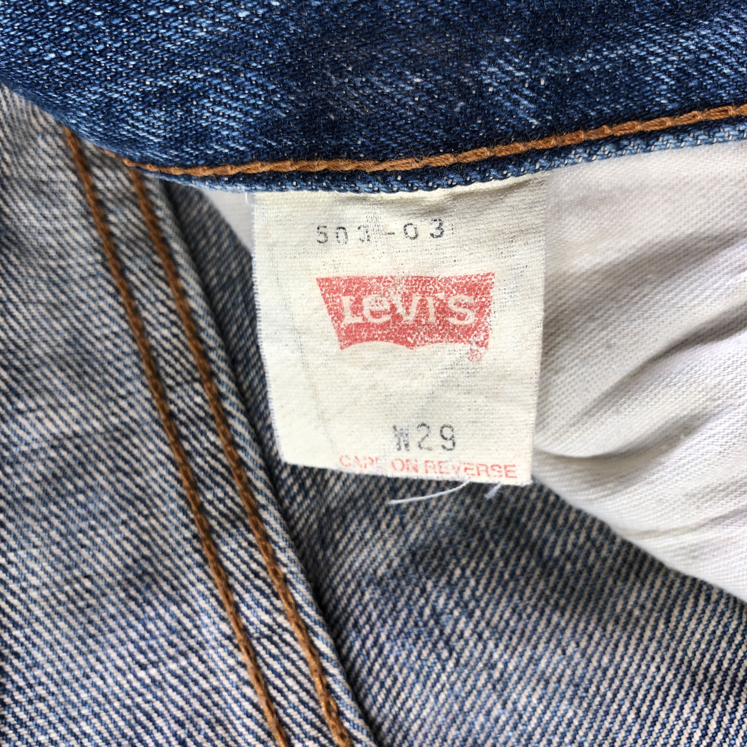 Levi's Vintage Levis 503 Jeans Faded Blue Denim KJ3118 Size US 29 - 11 Thumbnail