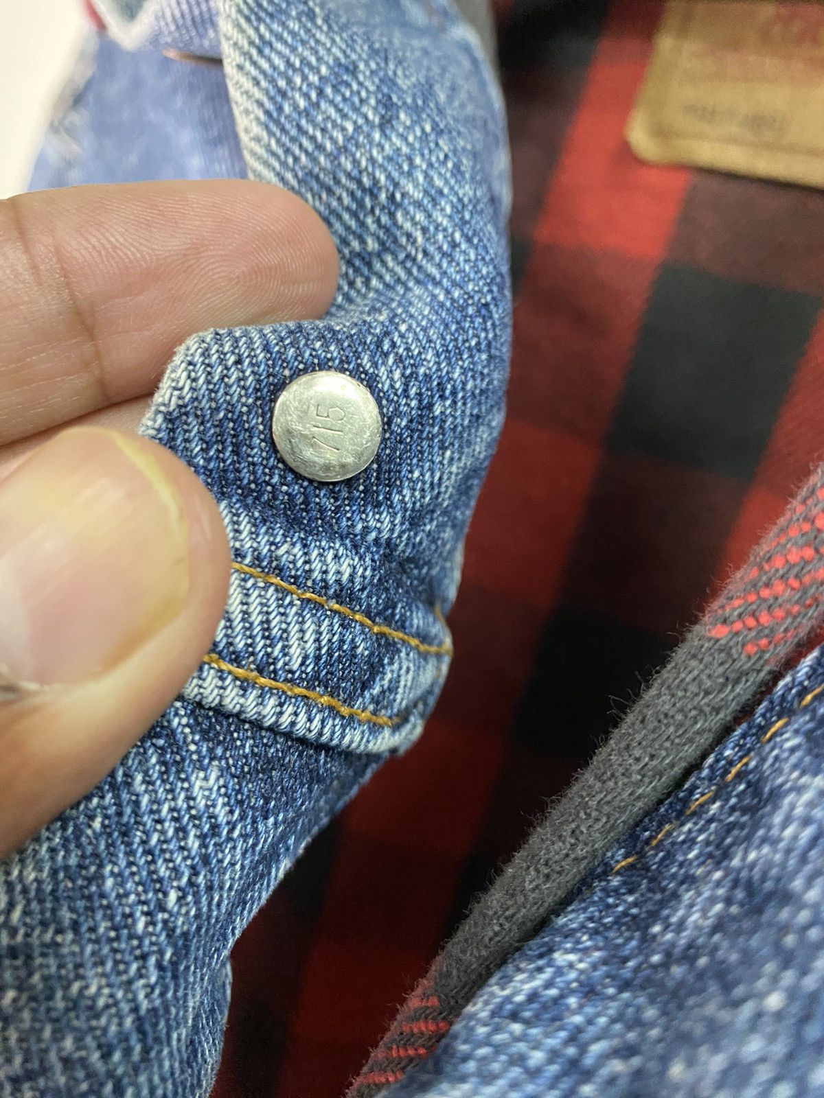 Levi's Vintage Clothing Vintage 90s Levi's Denim Buffalo Check Jacket Size US M / EU 48-50 / 2 - 10 Thumbnail