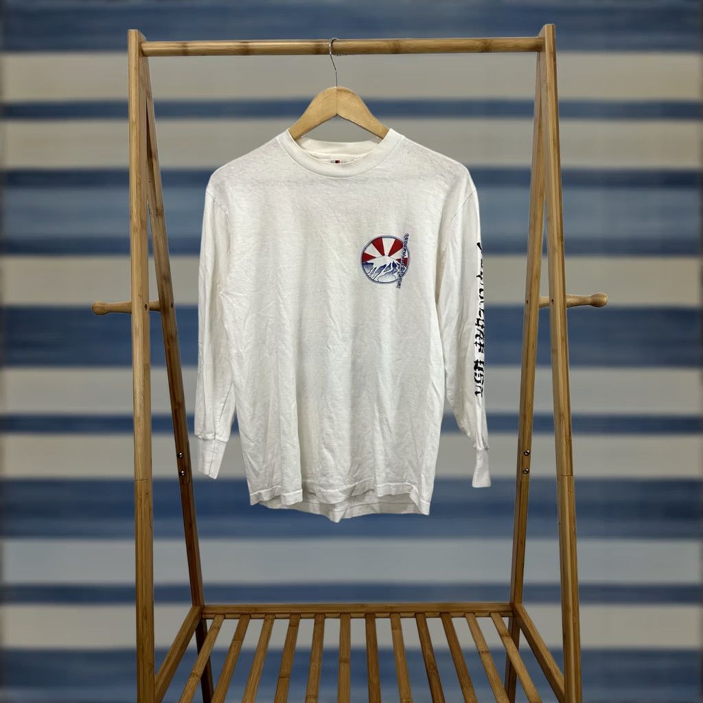 Vintage VTG 80s Sugarloaf The Land Of The Rising Sun Dead Long Sleeve T-Shirt M White Mens UPC Size US M / EU 48-50 / 2 - 1 Thumbnail