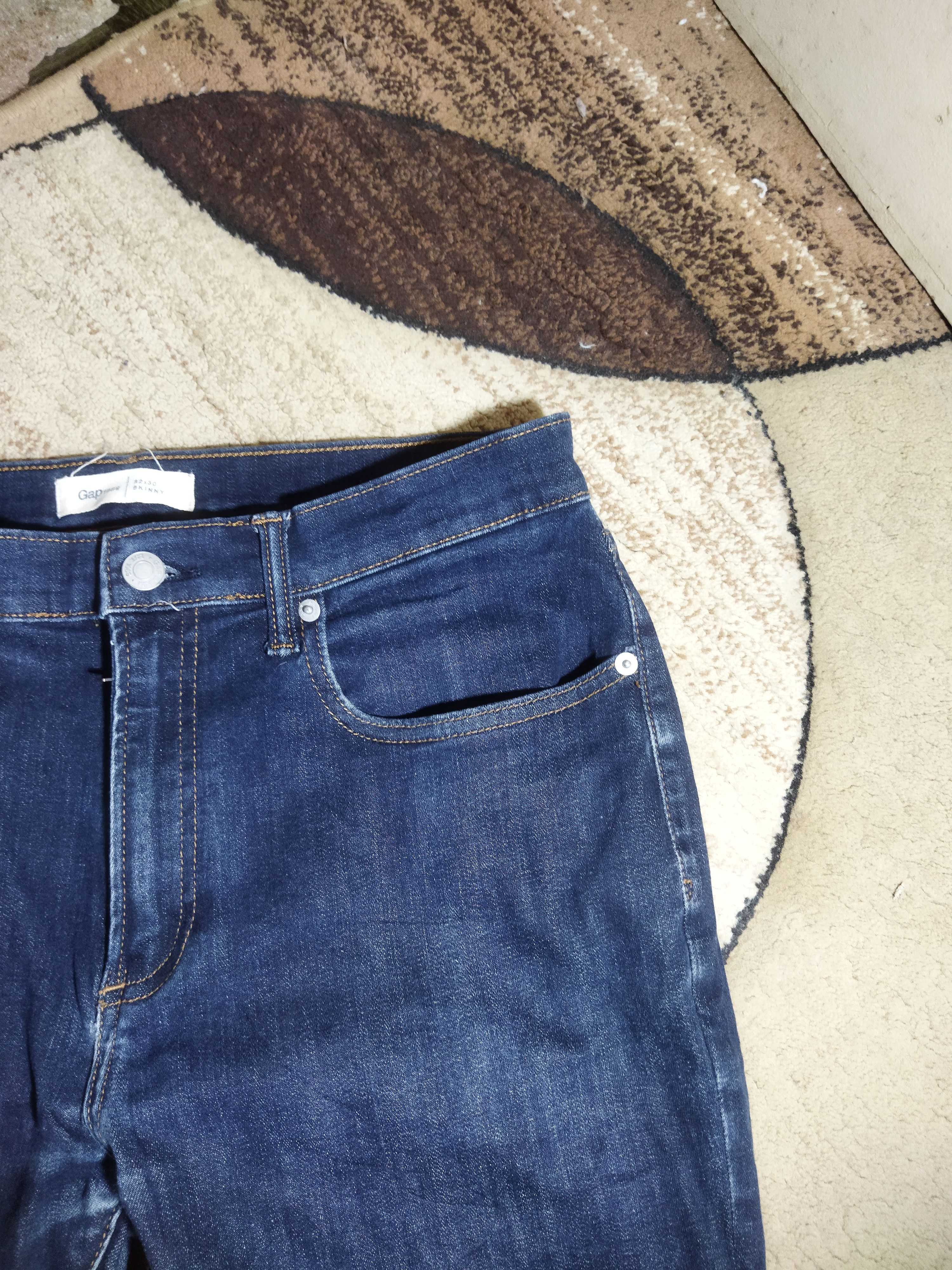 Gap × Vintage VINTAGE GAP1969 SKINNY BLUE JEANS PANTS Size US 32 / EU 48 - 5 Thumbnail
