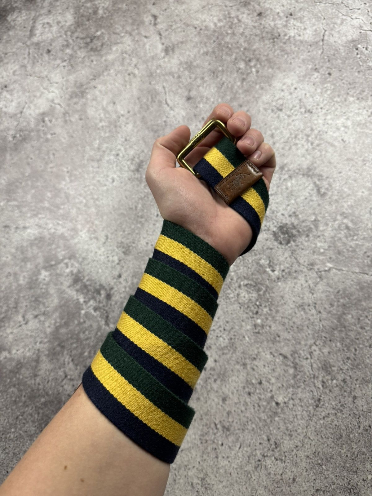 Polo Ralph Lauren Vintage Polo Ralph Lauren Striped Double D- Ring Belt Y2K Size ONE SIZE - 4 Thumbnail