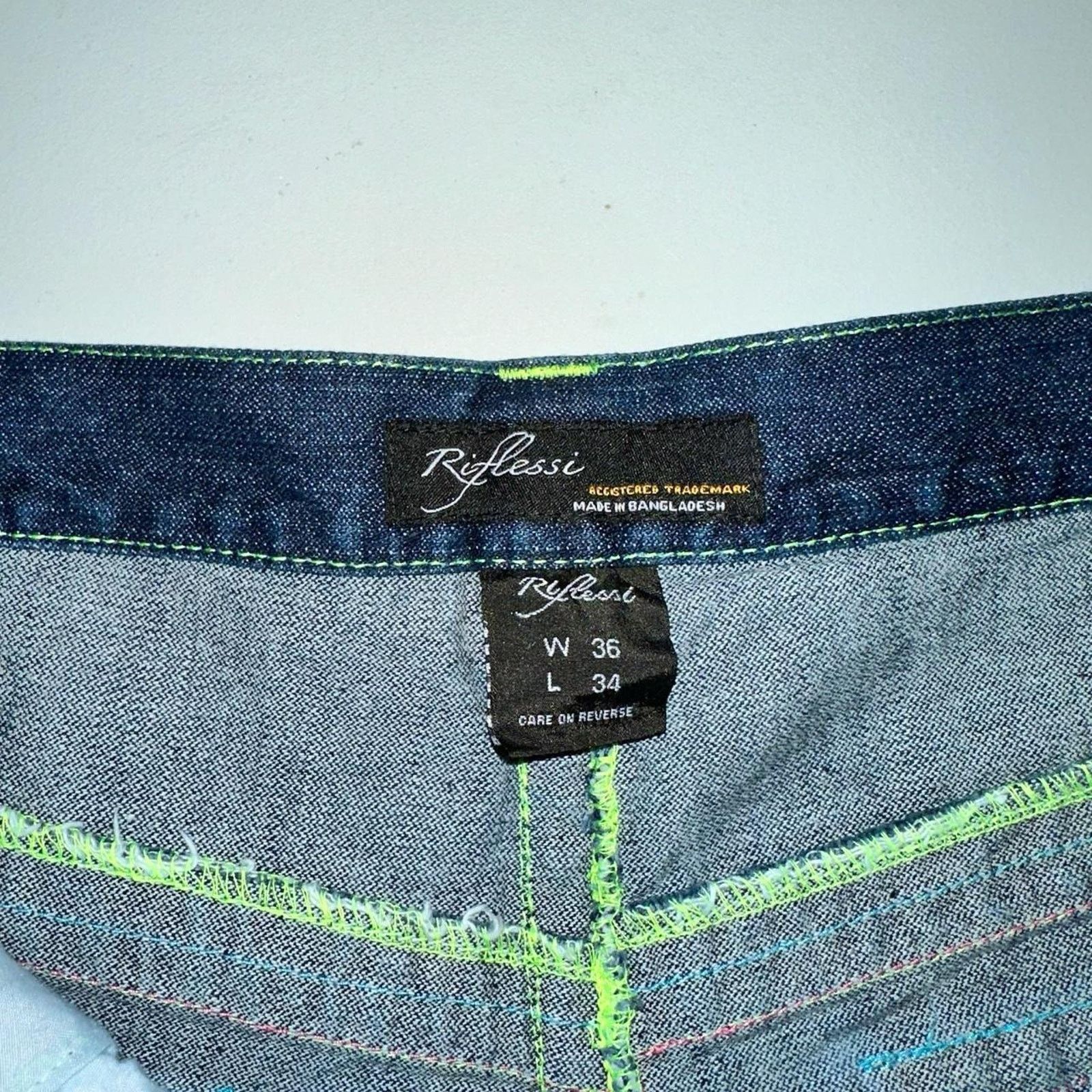 Vintage Vintage baggy y2k riflessi faded blue skater unique denim Size US 36 / EU 52 - 5 Thumbnail
