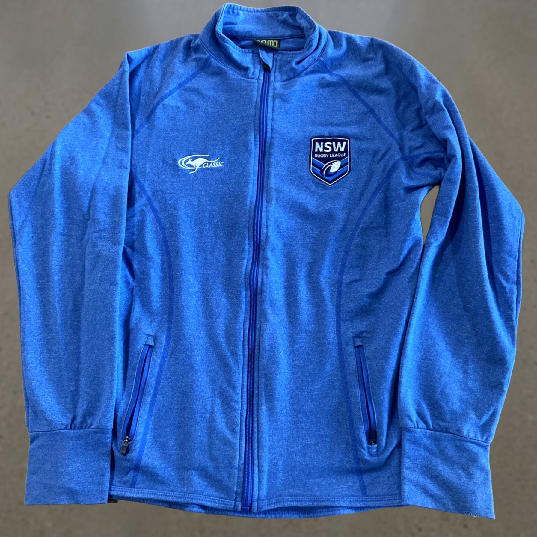 AMO VINTAGE Ramo Kangaroo Classic NSW Rugby League Full Zip Jacket Blue size 14 Women Size XL / US 12-14 / IT 48-50 - 1 Thumbnail