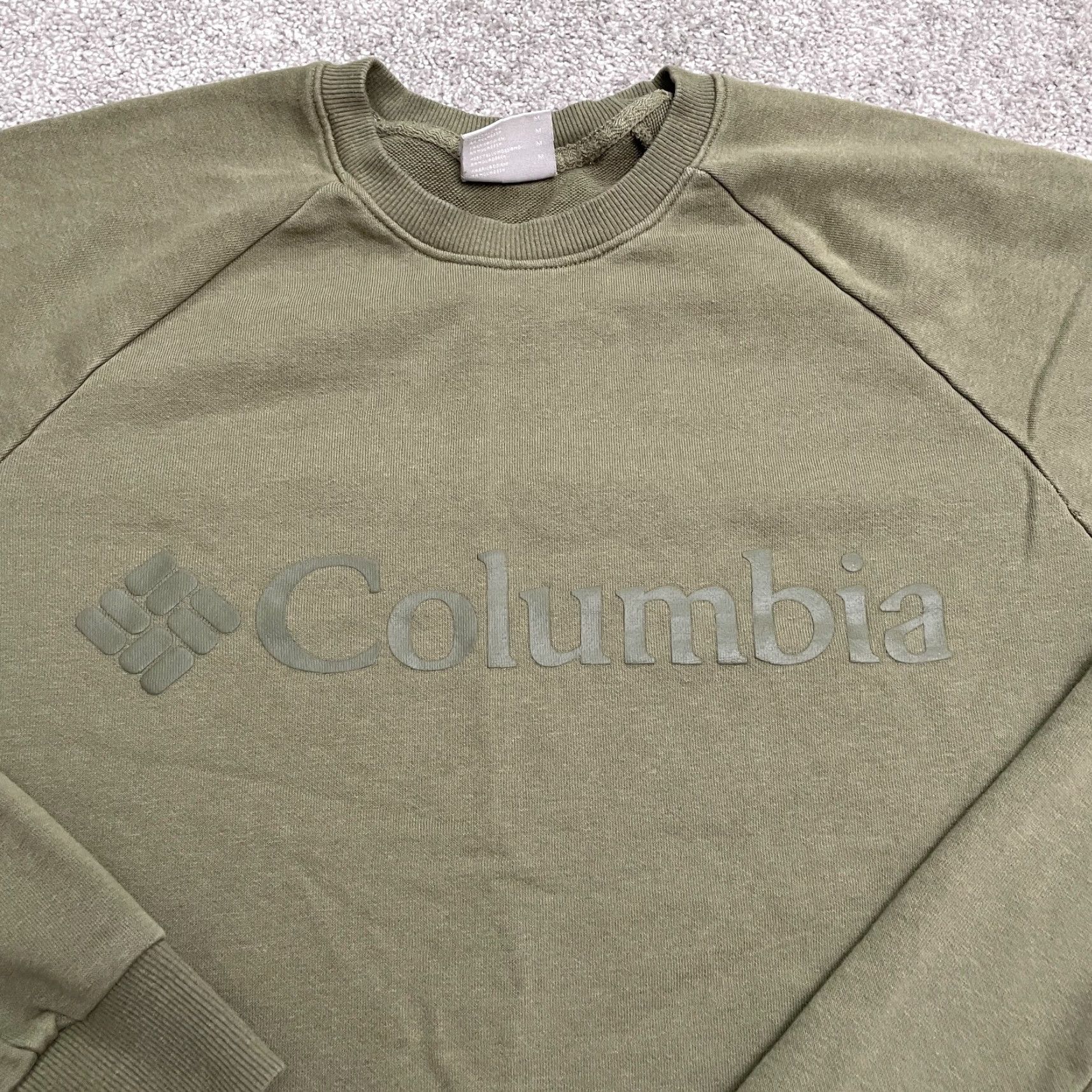 Vintage Columbia Sweatshirt Mens Medium Green Crew Neck Pullover Raglan Long Sleeve All Seasons Fleece Casual Outdoor Size US M / EU 48-50 / 2 - 3 Thumbnail