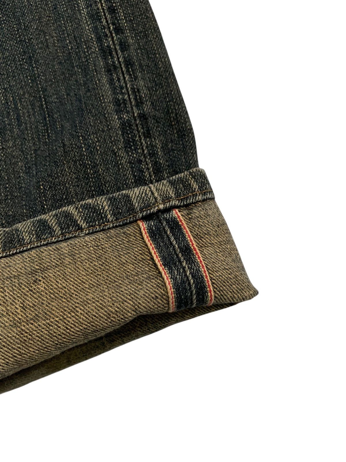 Edwin VINTAGE EDWIN 505z SELVEDGE RUSTY JAPANESE DISTRESSED DENIM Size US 31 - 10 Thumbnail