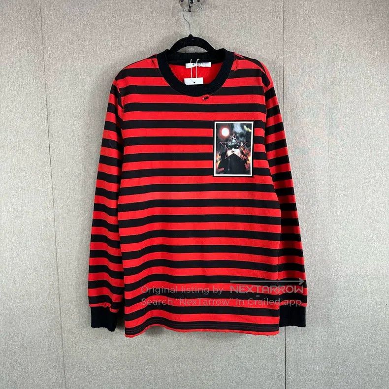Givenchy Givenchy Red and Black Striped Hoodie (Skull Print) Size US M / EU 48-50 / 2 - 1 Thumbnail