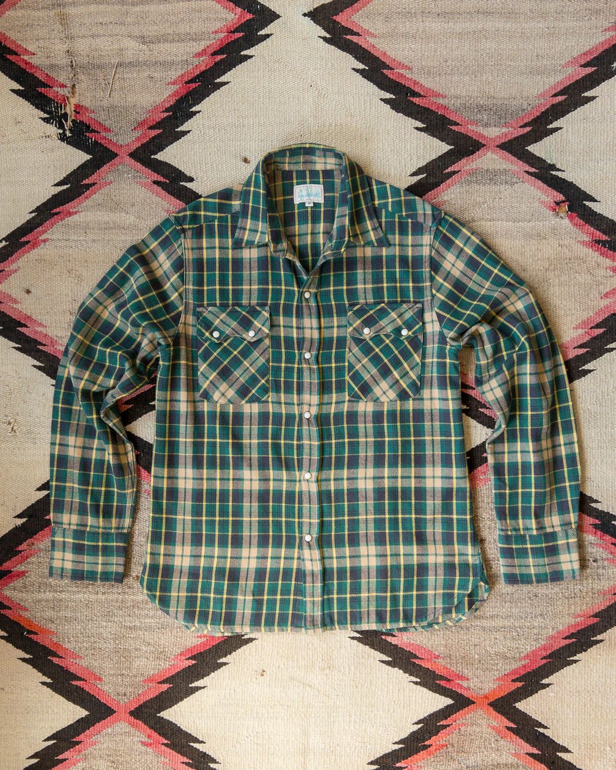 Wythe Washed Flannel Workshirt - Sand Dunes Sunrise