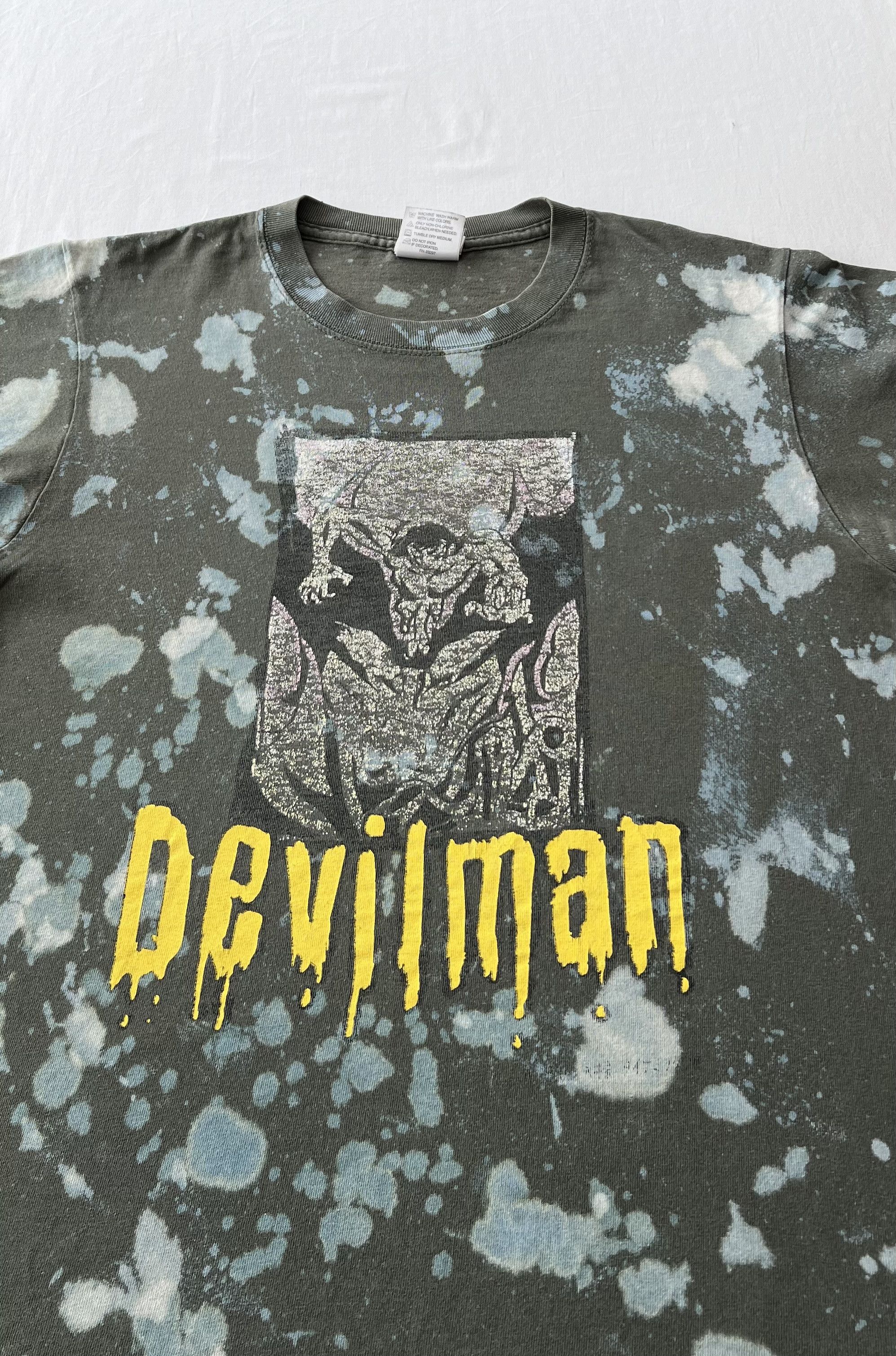 Anime Vintage 90s Devilman Anime Manga Bleached T-shirt Size US M / EU 48-50 / 2 - 3 Thumbnail