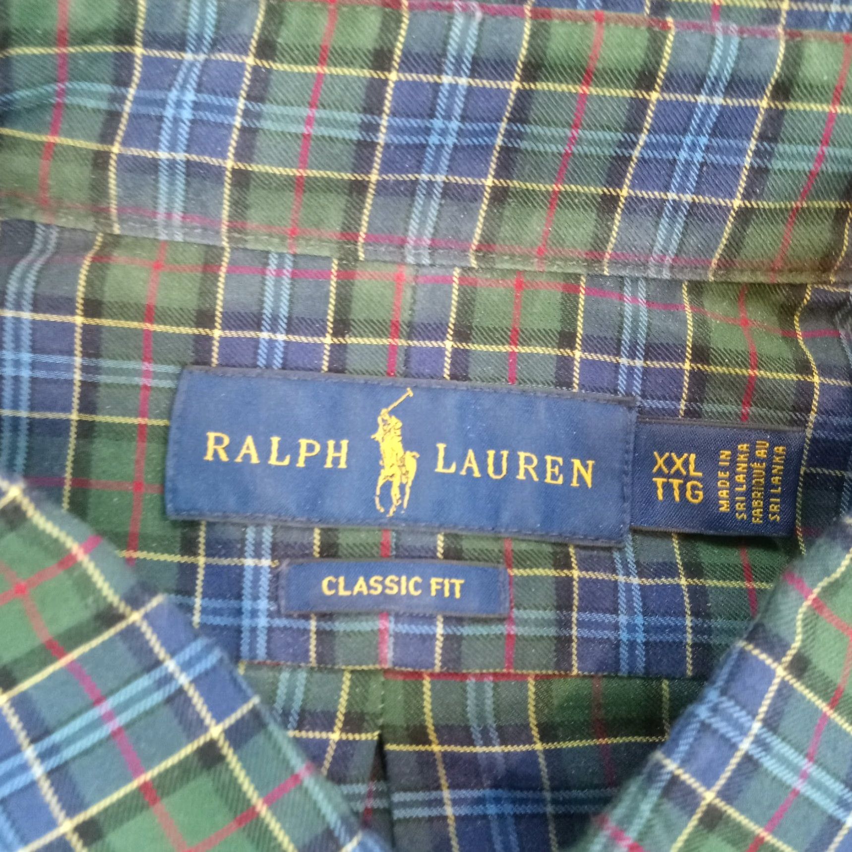Ralph Lauren Ralph Lauren Shirt Mens 2XL XXL Green Blue Plaid Button Up Casual Classic Fit Size US XXL / EU 58 / 5 - 5 Thumbnail