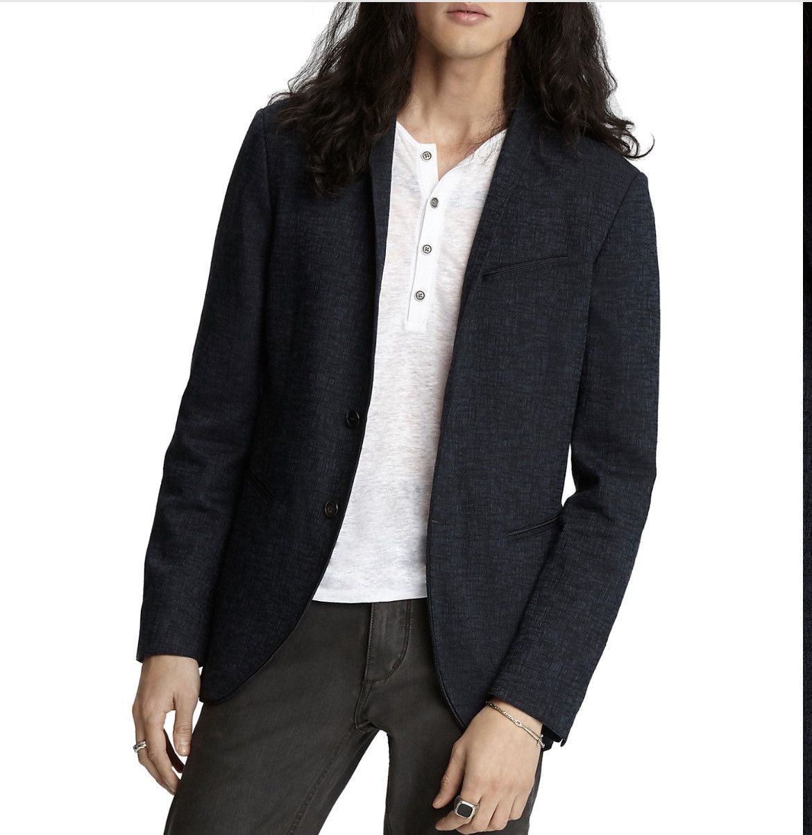 John Varvatos Jacquard Shawl Collar Jacket EU 48 USA 38 Size US M / EU 48-50 / 2 - 5 Thumbnail