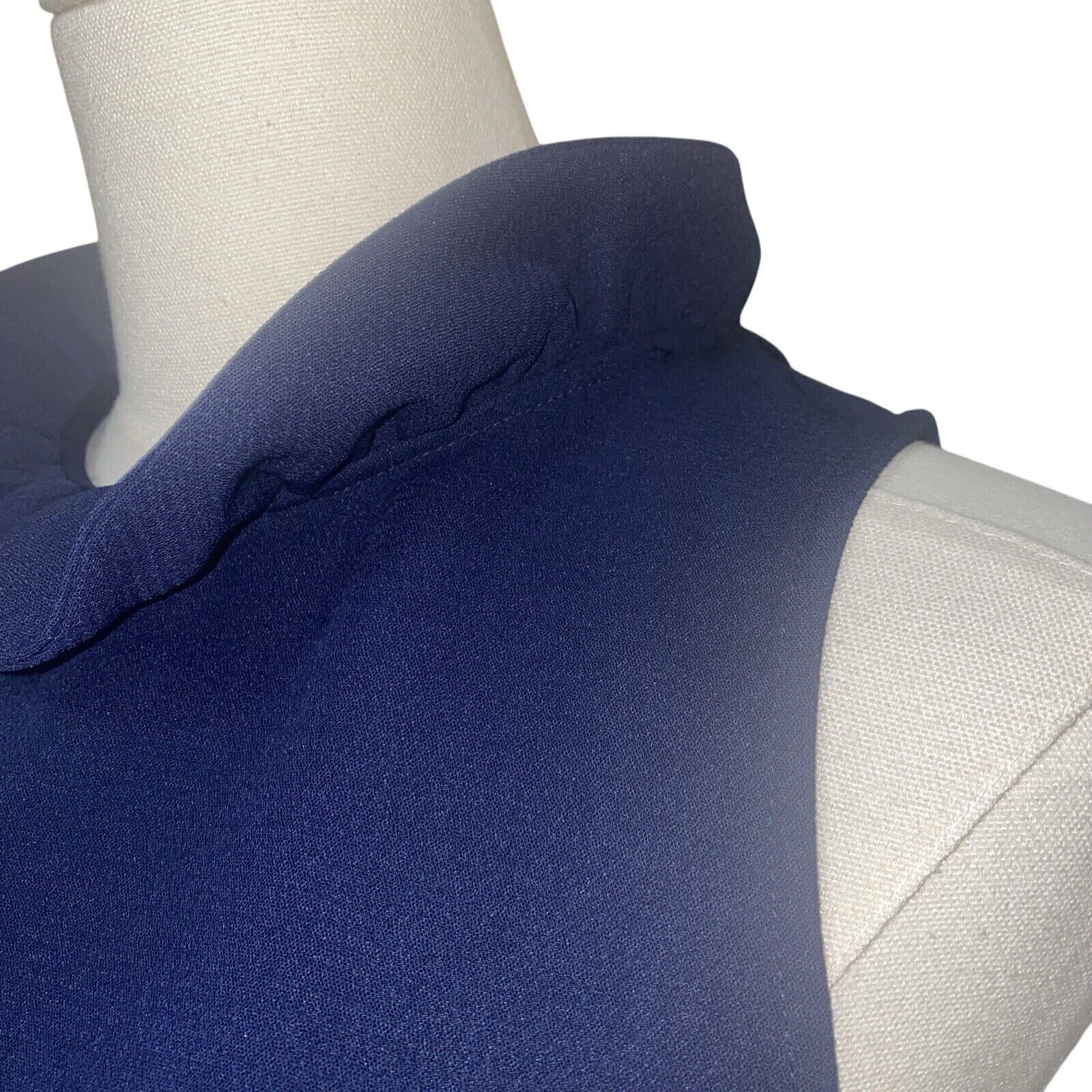 Other Pomander Place Blue Sleeveless Ruffle Collar Tie Bow Top S Size S / US 4 / IT 40 - 2 Thumbnail