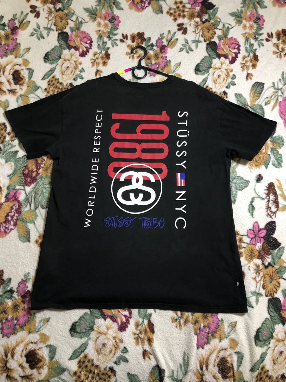Stussy T-Shirt black Streetwear Y2K Stussy Vintage big print Size US L / EU 52-54 / 3 - 1 Thumbnail