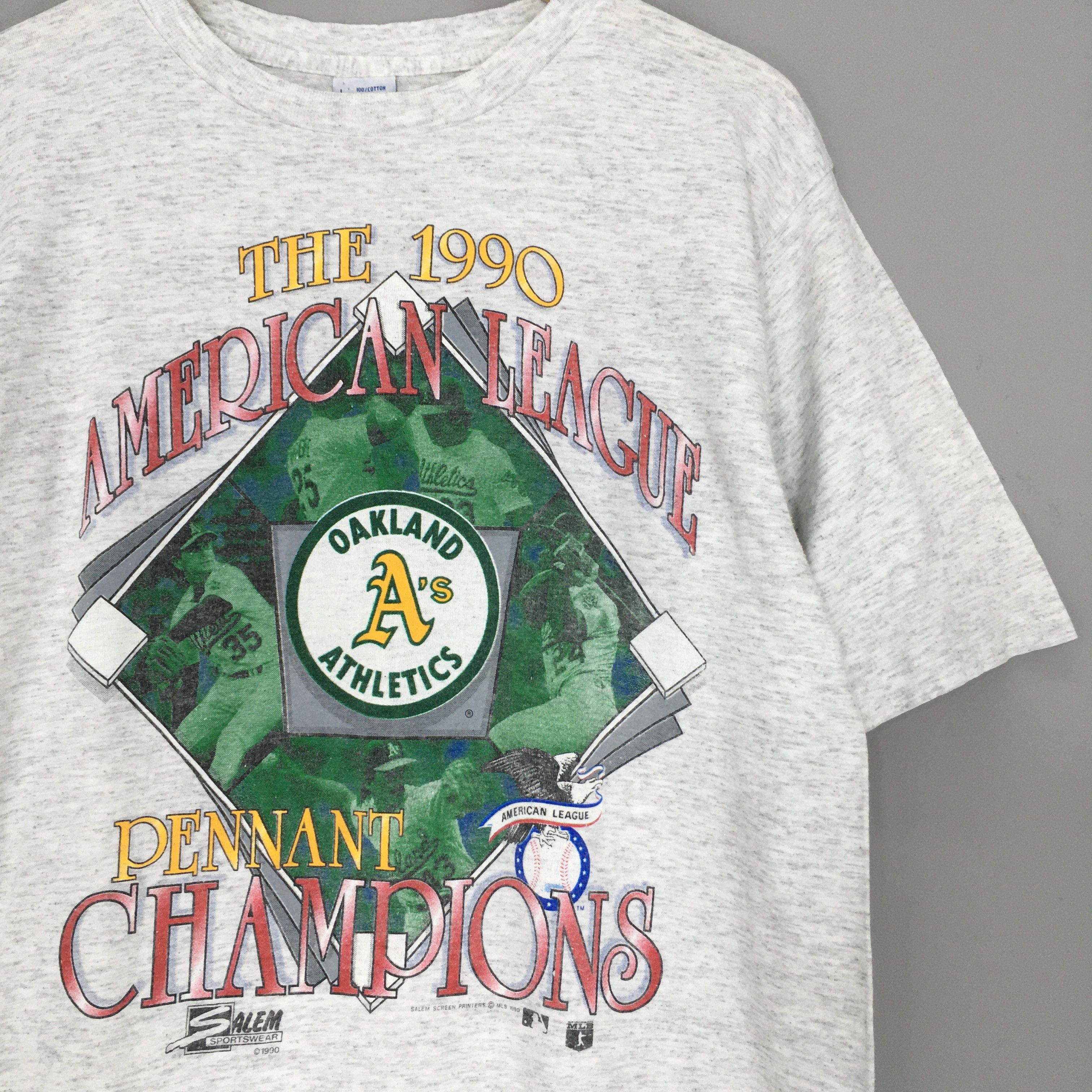 MLB × Vintage Vintage 90s Oakland Athletics MLB T Shirt Large Size US L / EU 52-54 / 3 - 2 Thumbnail