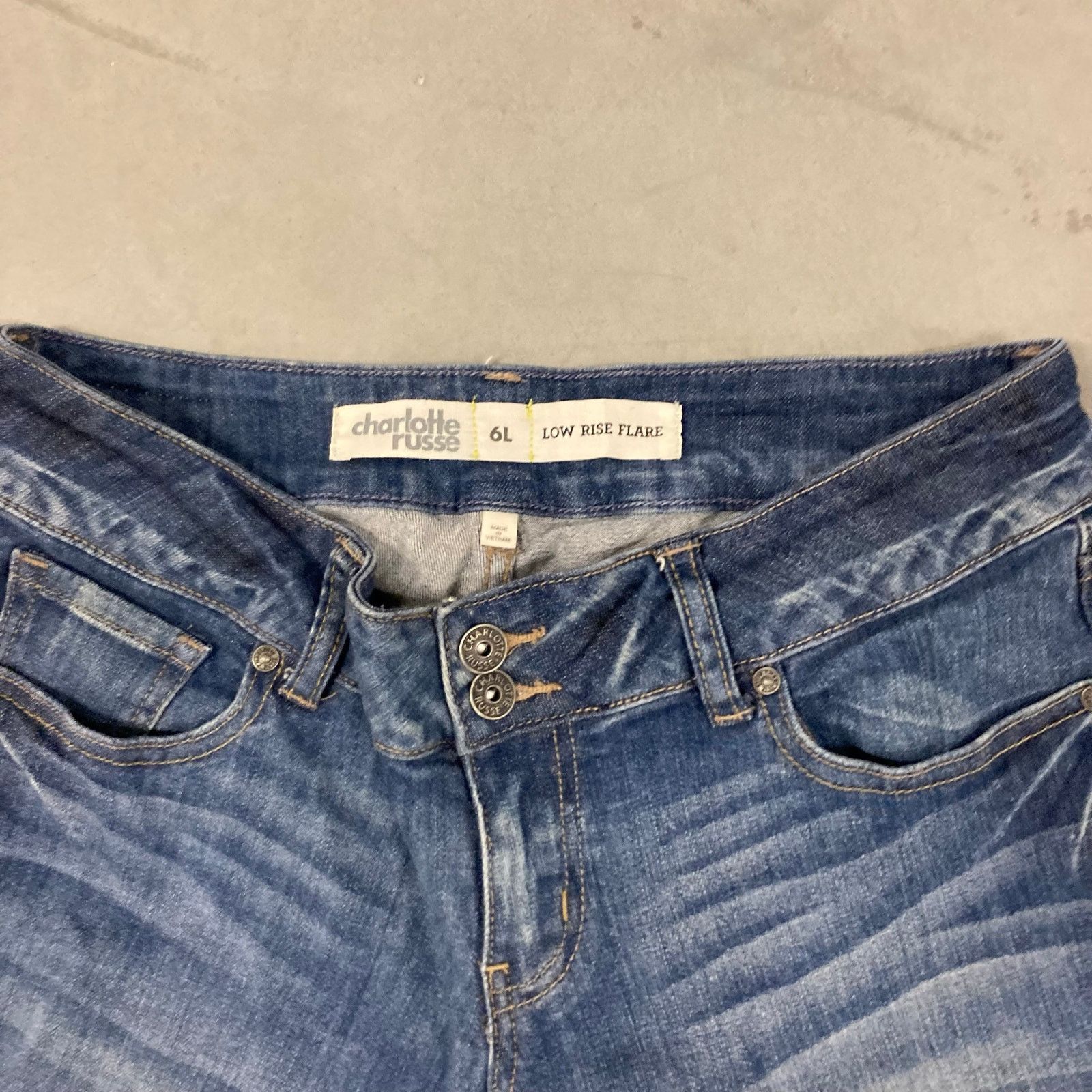 Vintage Y2K Charlotte Russe low rise bootcut jeans 34x33 Size 28" / US 6 / IT 42 - 4 Thumbnail
