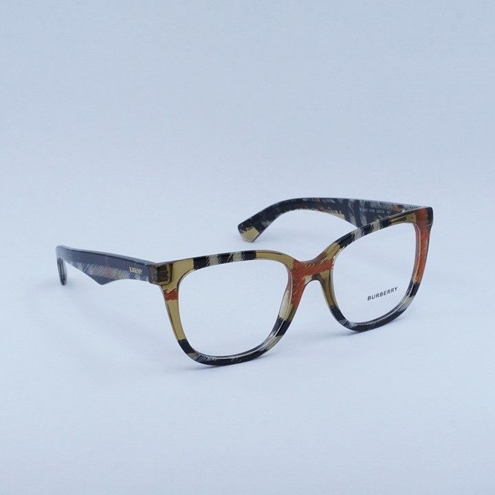 Burberry Burberry BE2415 4146 Eyeglasses Check Sand 51mm Square Frame Size ONE SIZE - 1 Thumbnail
