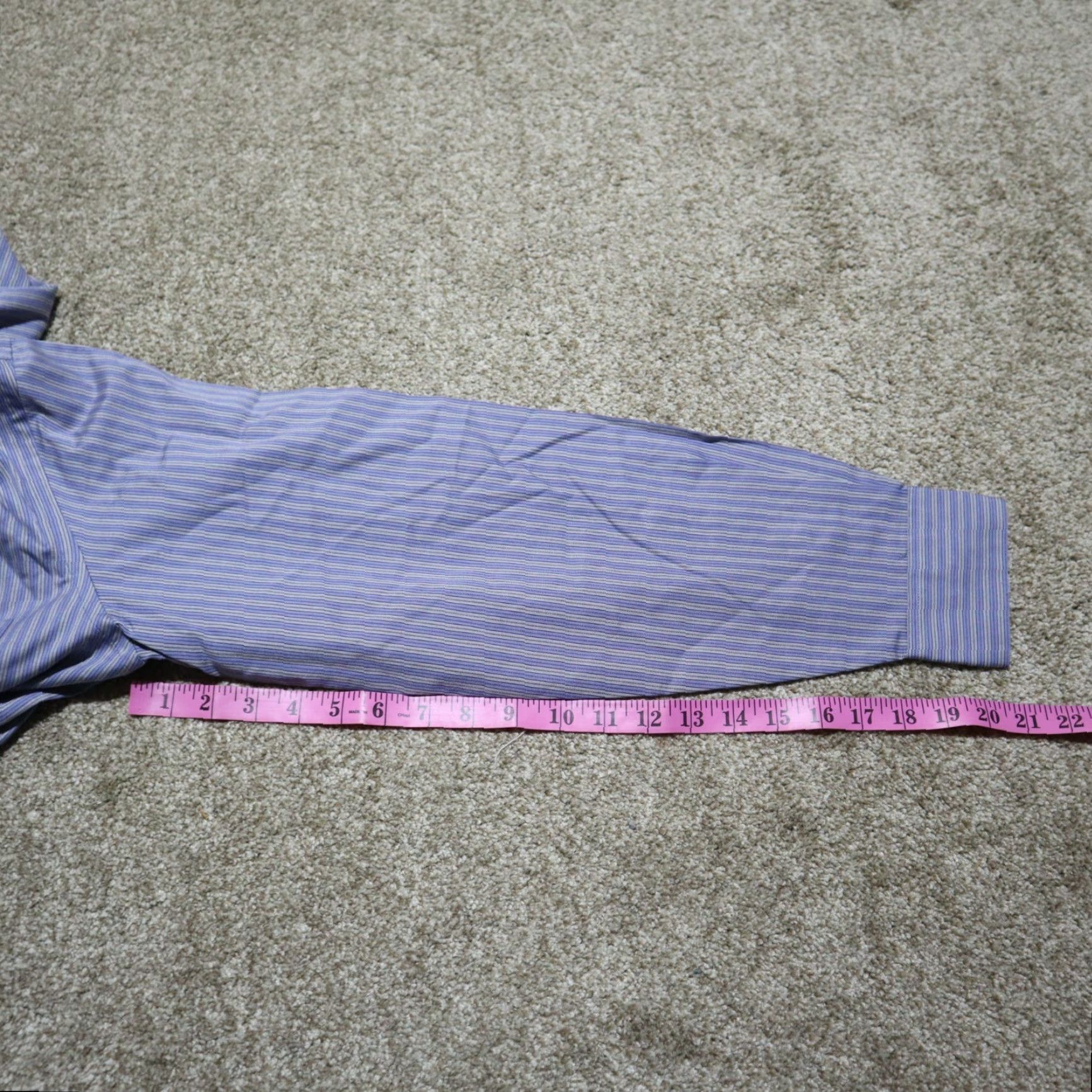 Jos. A. Bank Jos. A. Bank Shirt Mens M Medium Striped Button-Down Short Sleeve Cotton Multicolor Blue 90s Travel Shirt Mens Size US M / EU 48-50 / 2 - 7 Thumbnail