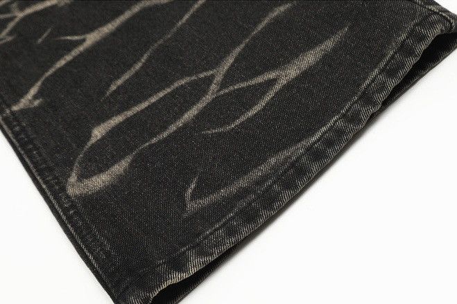 Japanese Brand × Vintage Retro fashion wavy print flared punk jeans pants Size US 33 - 7 Thumbnail
