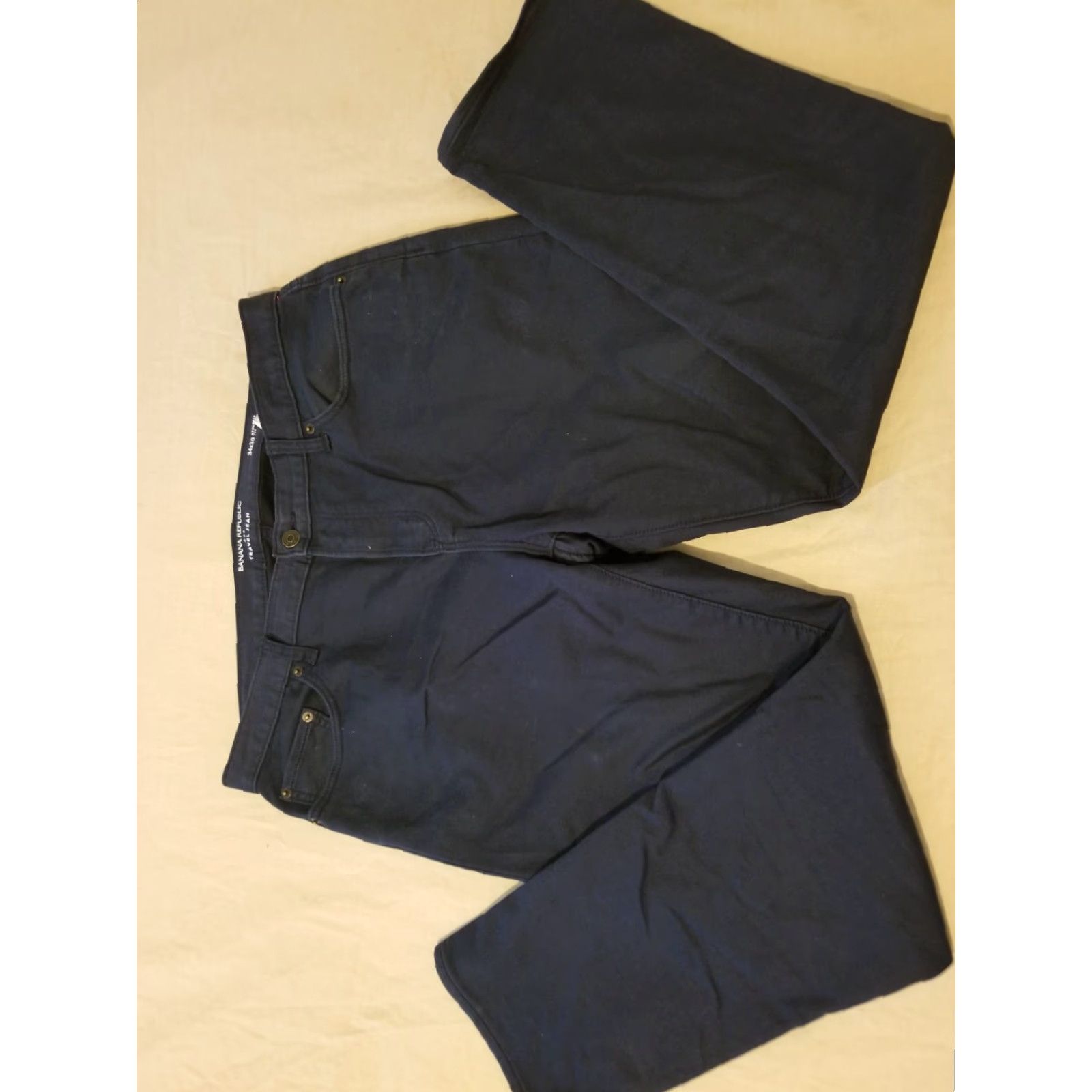 Banana Republic Banana Republic Jeans Pants 34x30 Navy Blue Cotton Stretch Slim Straight Mens Jeans 34 30 Inseam 30 Regular Size Type Size US 34 / EU 50 - 3 Thumbnail