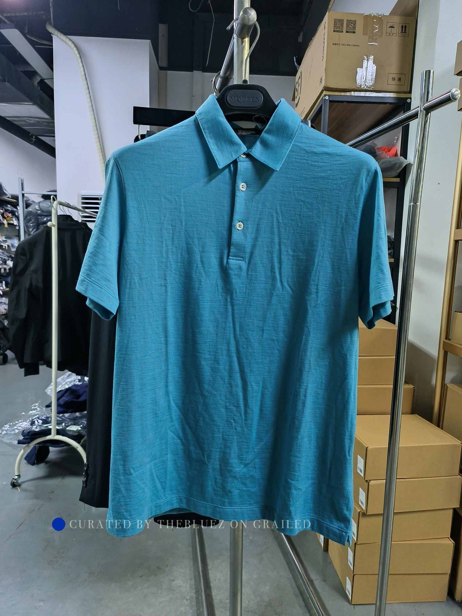 Loro Piana Blue Short Sleeve Polo Shirt Size S Size US S / EU 44-46 / 1 - 1 Thumbnail