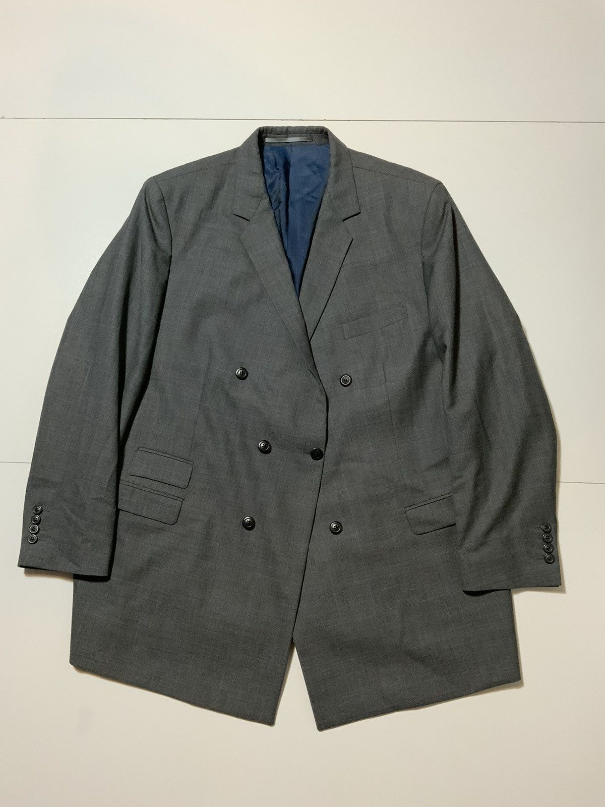 Designer Oliver Wicks 100 Year Wool Double Breasted Blazer Jacket Size 52R - 1 Thumbnail