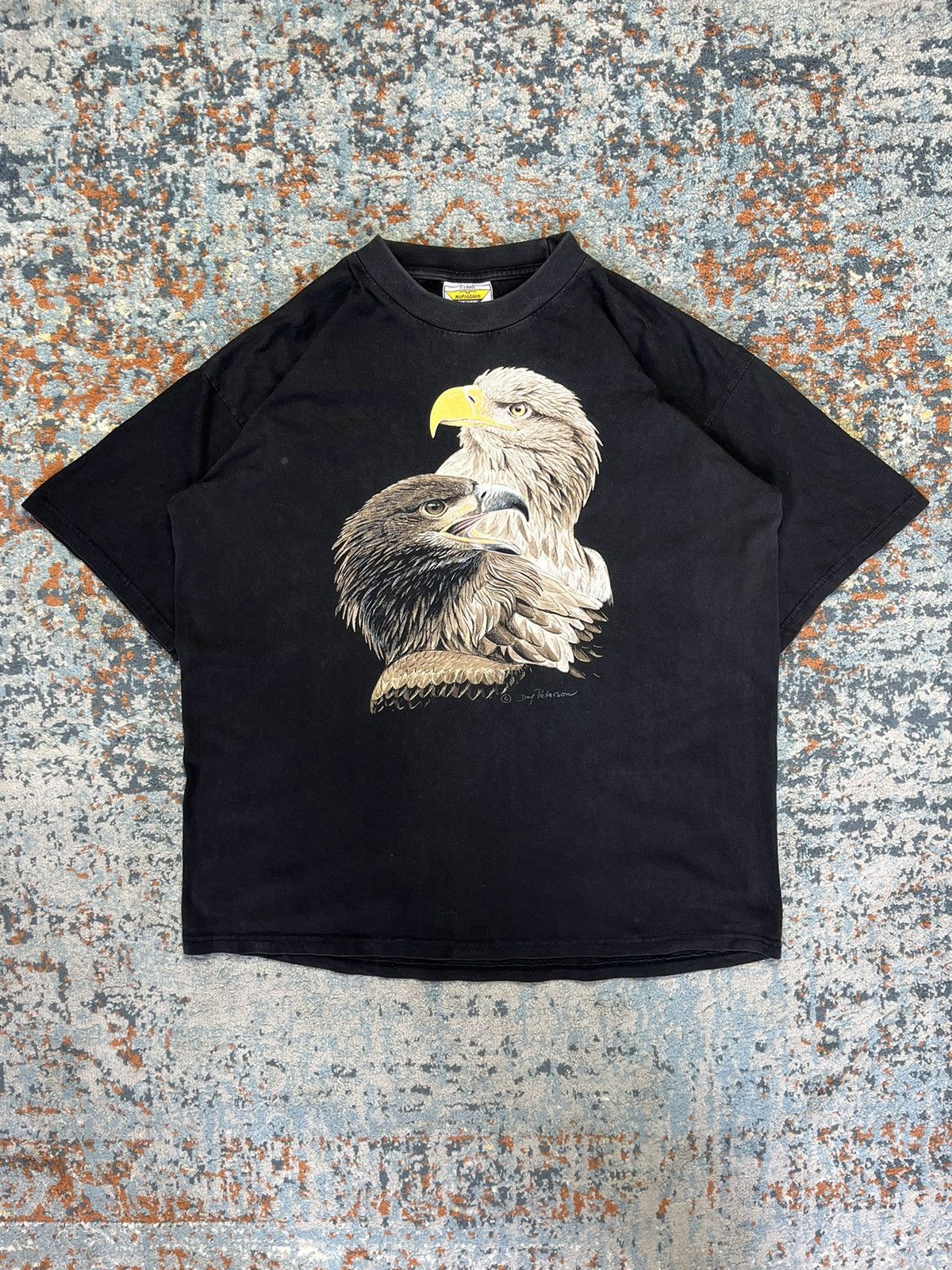 Vintage Vintage 90s Hawk nature graphic tee Size US XL / EU 56 / 4 - 1 Thumbnail