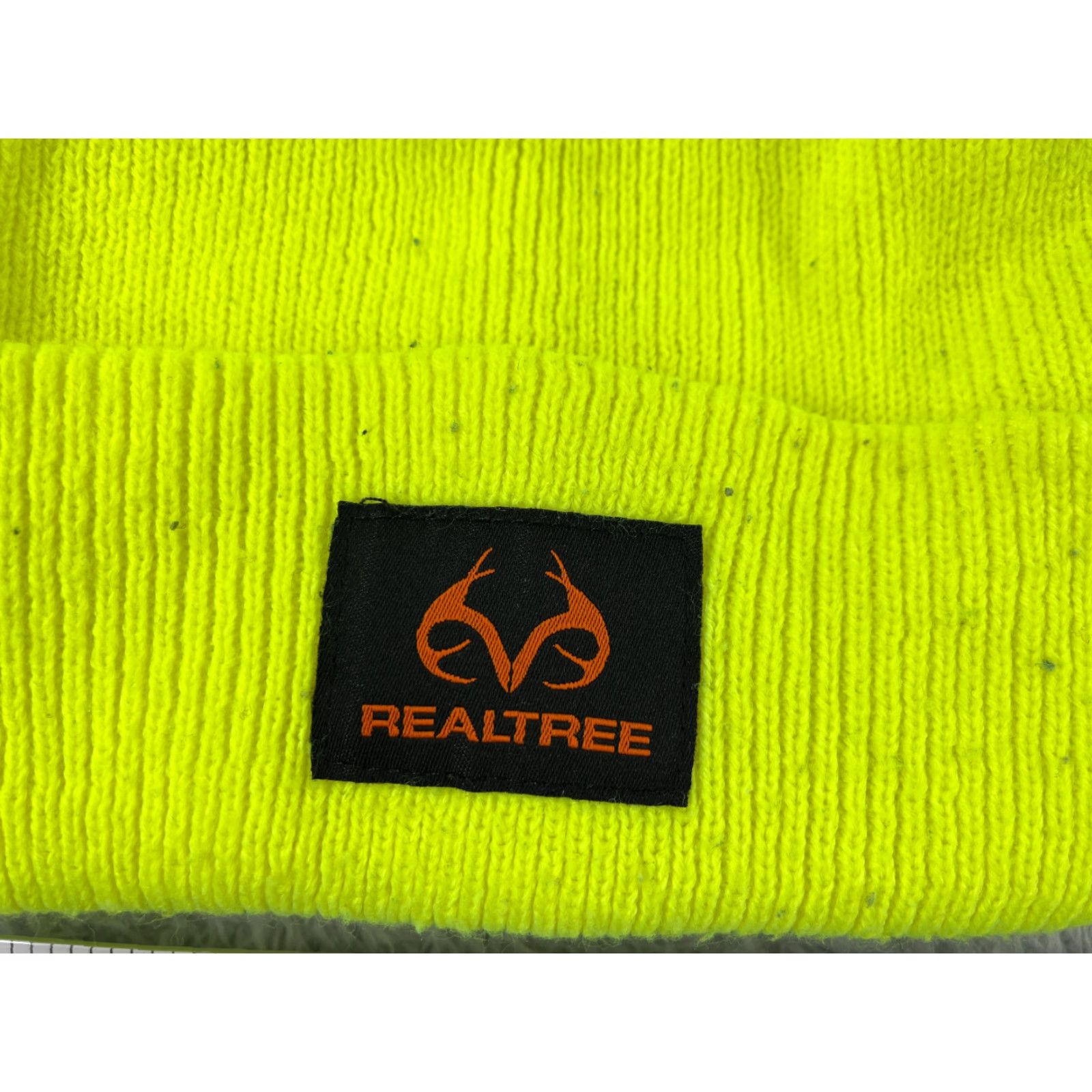 Realtree Realtree Beanie Hat Adult One Size Yellow Knit Acrylic Realtree Camping Fishing Hunting Logo Beanie Mens Unisex Seasonal Lightweight Adjustable Size ONE SIZE - 2 Thumbnail