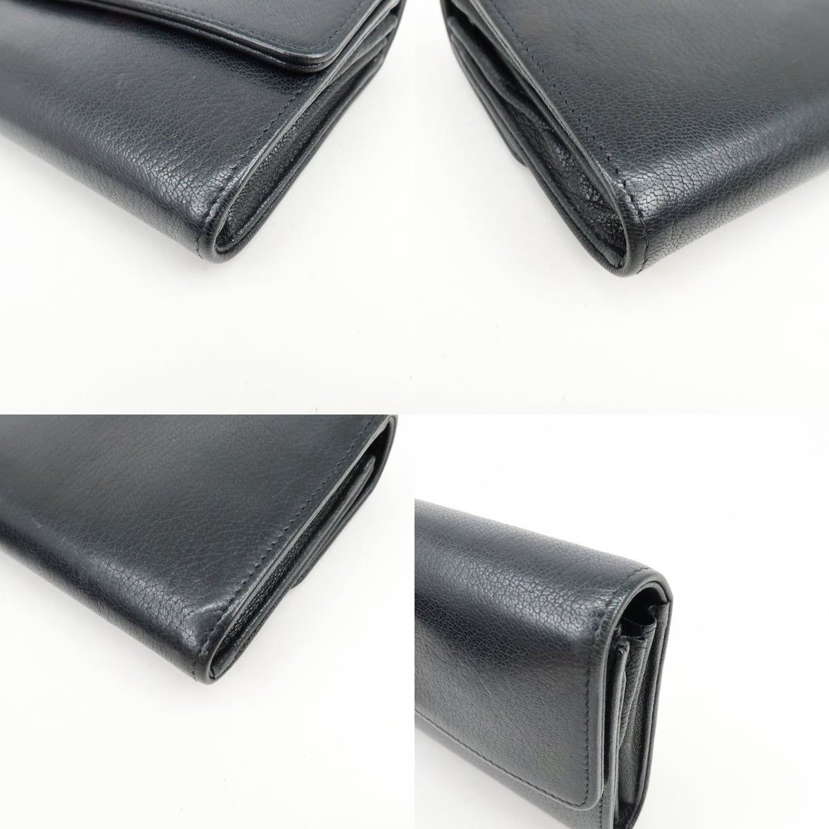 Chanel Chanel CC Logo Caviar Leather Flap Wallet Black Size ONE SIZE - 4 Thumbnail