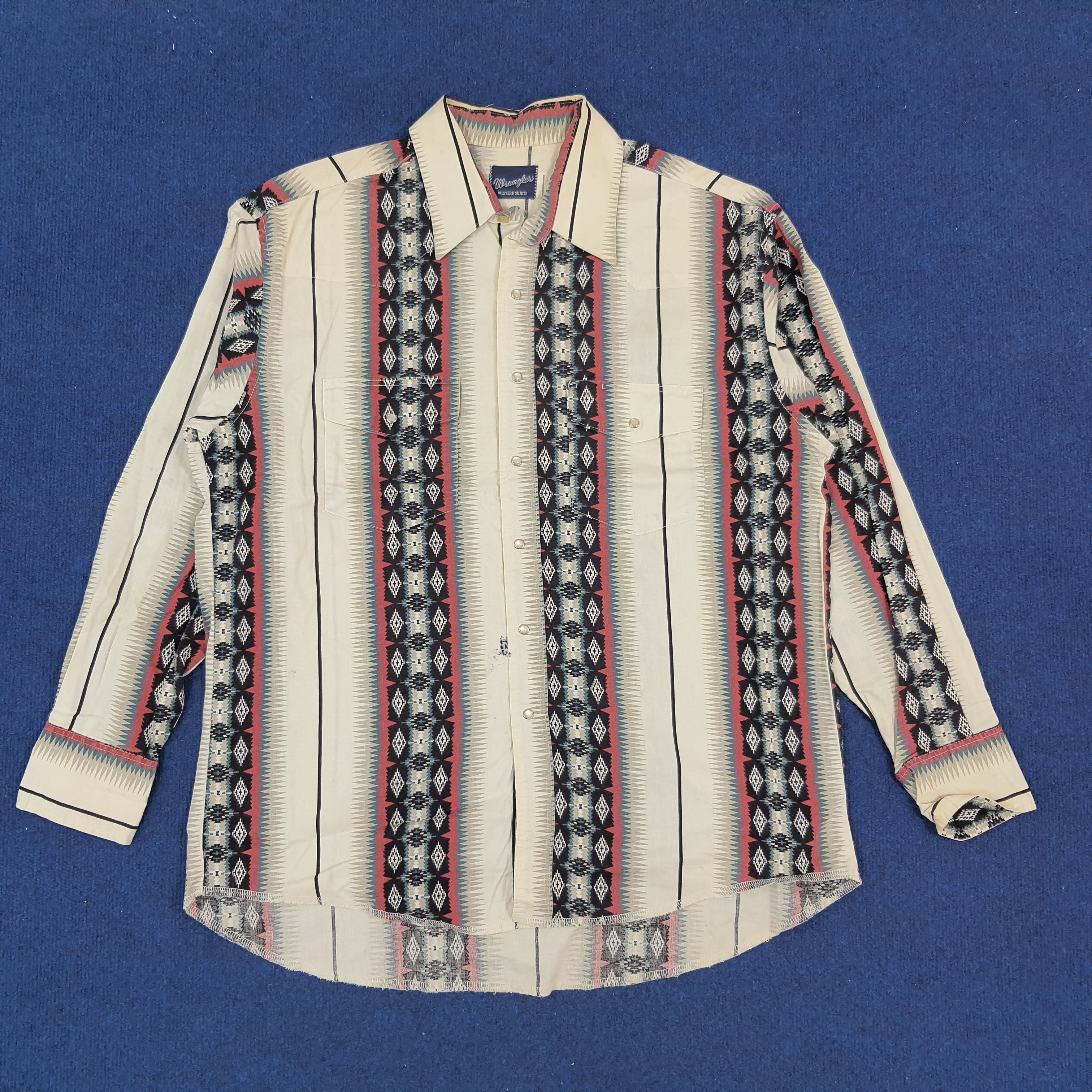 Vintage × Wrangler Vintage Wrangler Western Outdoor Styles Button Up Shirt Size US XL / EU 56 / 4 - 1 Thumbnail