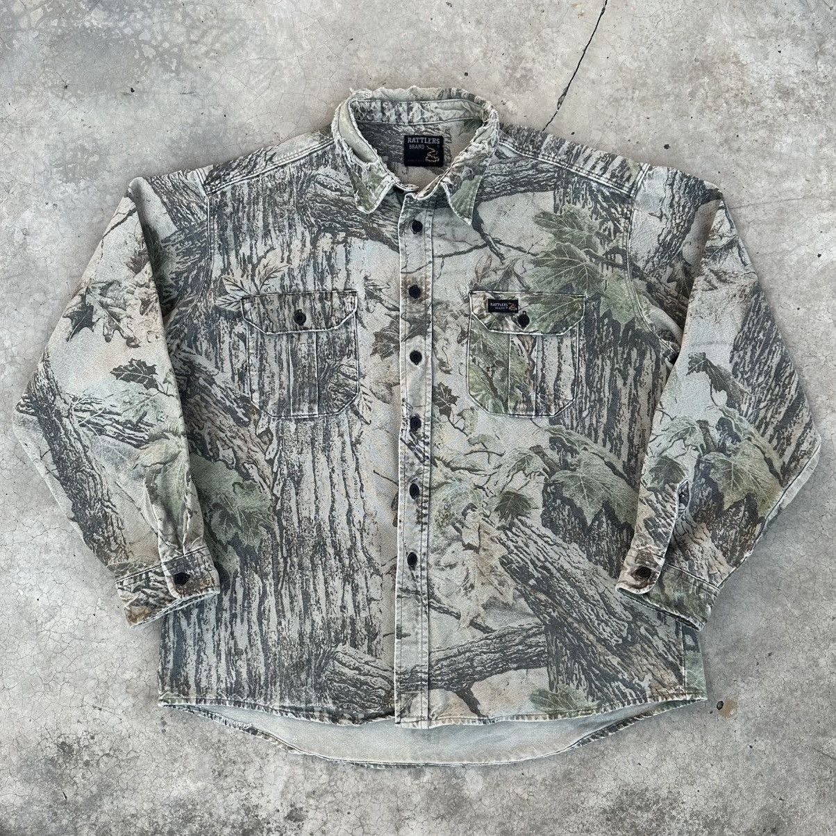 Realtree × Vintage Crazy Vintage 90s Faded Realtree Camo Shirt Size US XL / EU 56 / 4 - 2 Thumbnail