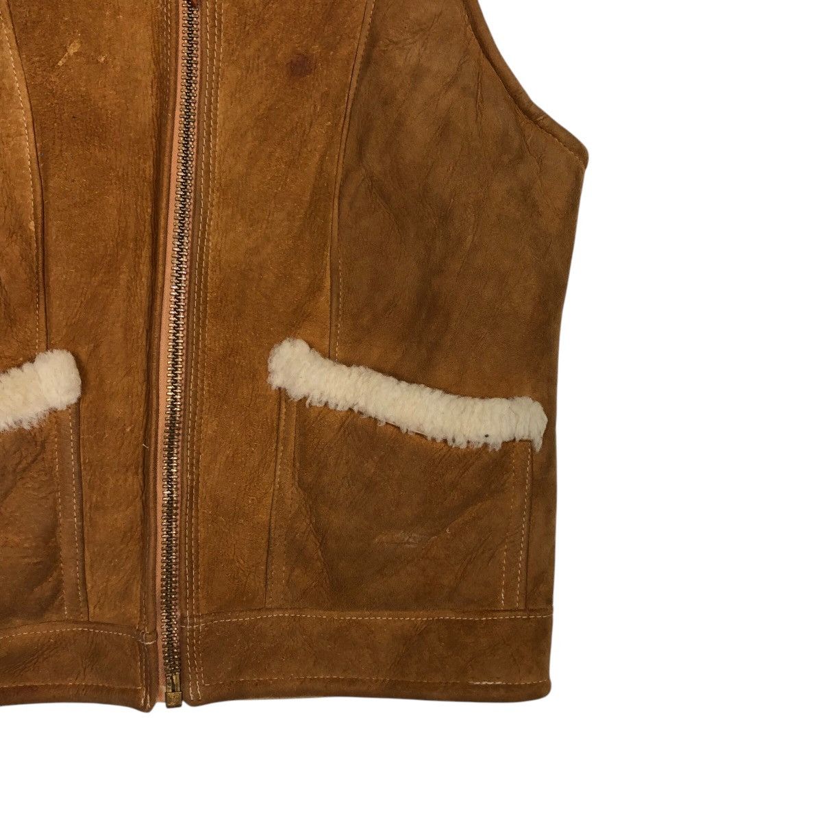 Aero Leathers 📌Vintage Vest Genuine Leather Jacket Shearling Overland Size US S / EU 44-46 / 1 - 6 Thumbnail
