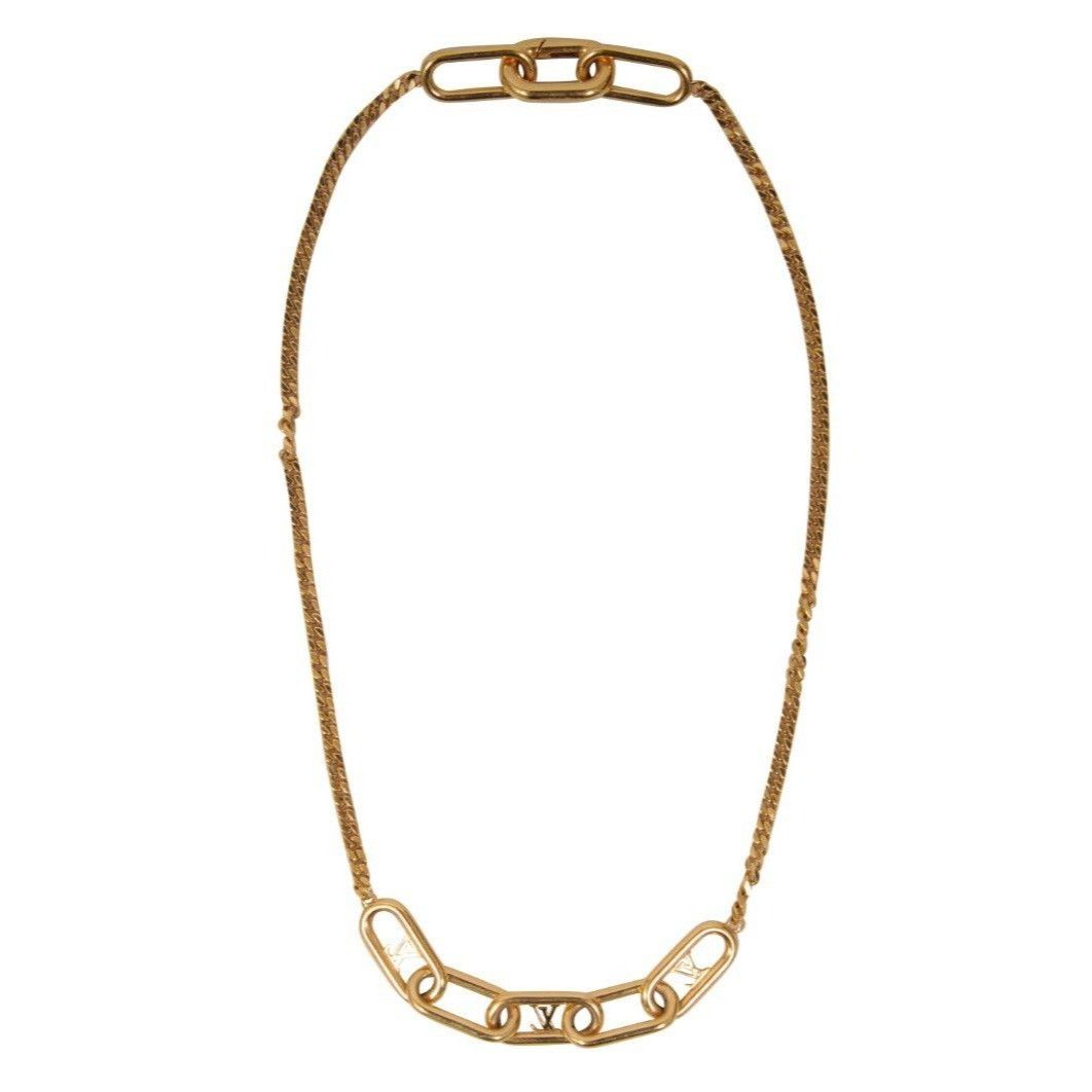 Louis Vuitton My LV Chain Link LV Logo Necklace Gold 22 Inch Size ONE SIZE - 1 Thumbnail