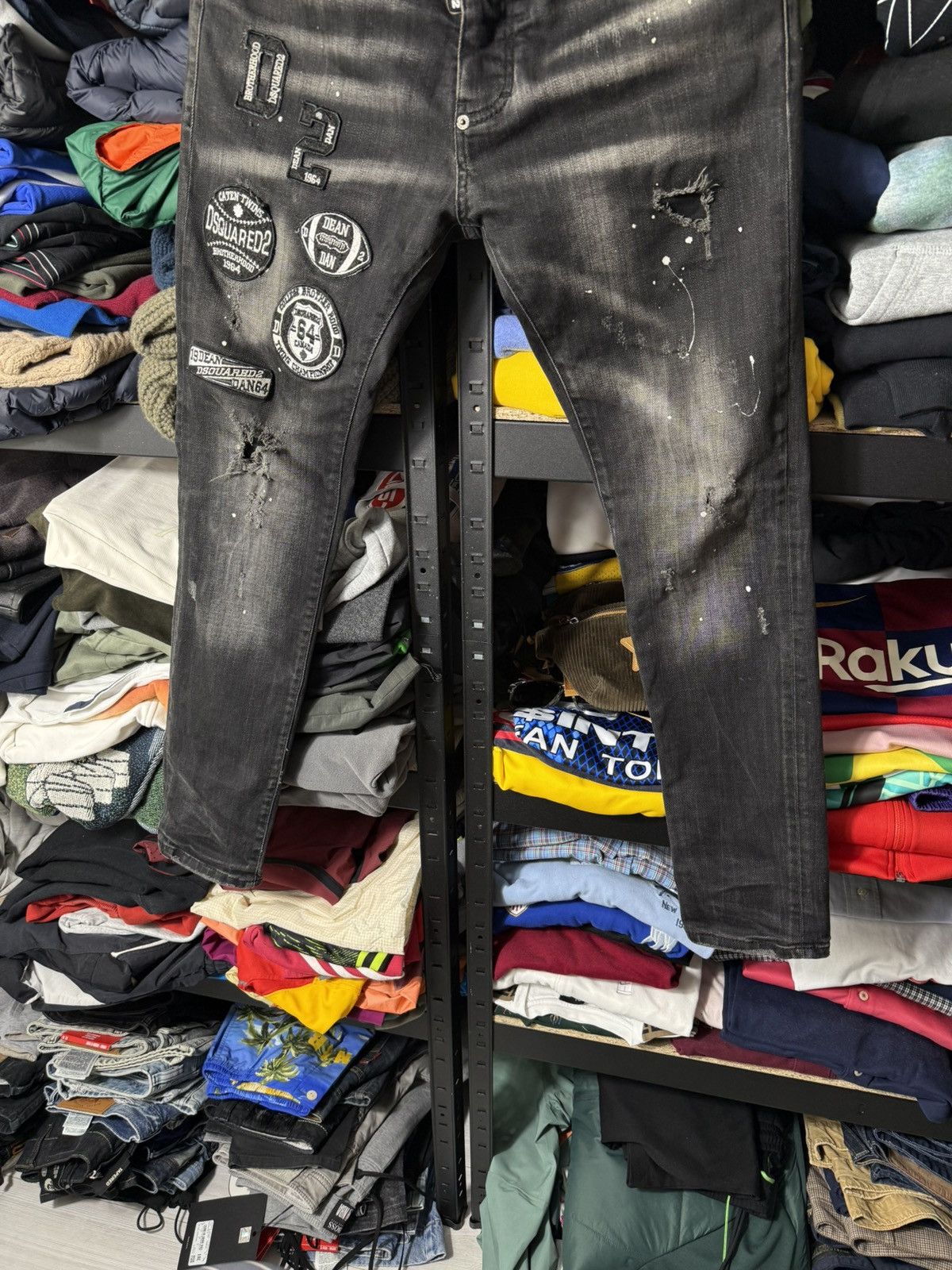 Dsquared2 Dsquared2 Distressed Black Jeans Size 48 Patch Logo Slim Fit Size US 32 / EU 48 - 4 Thumbnail
