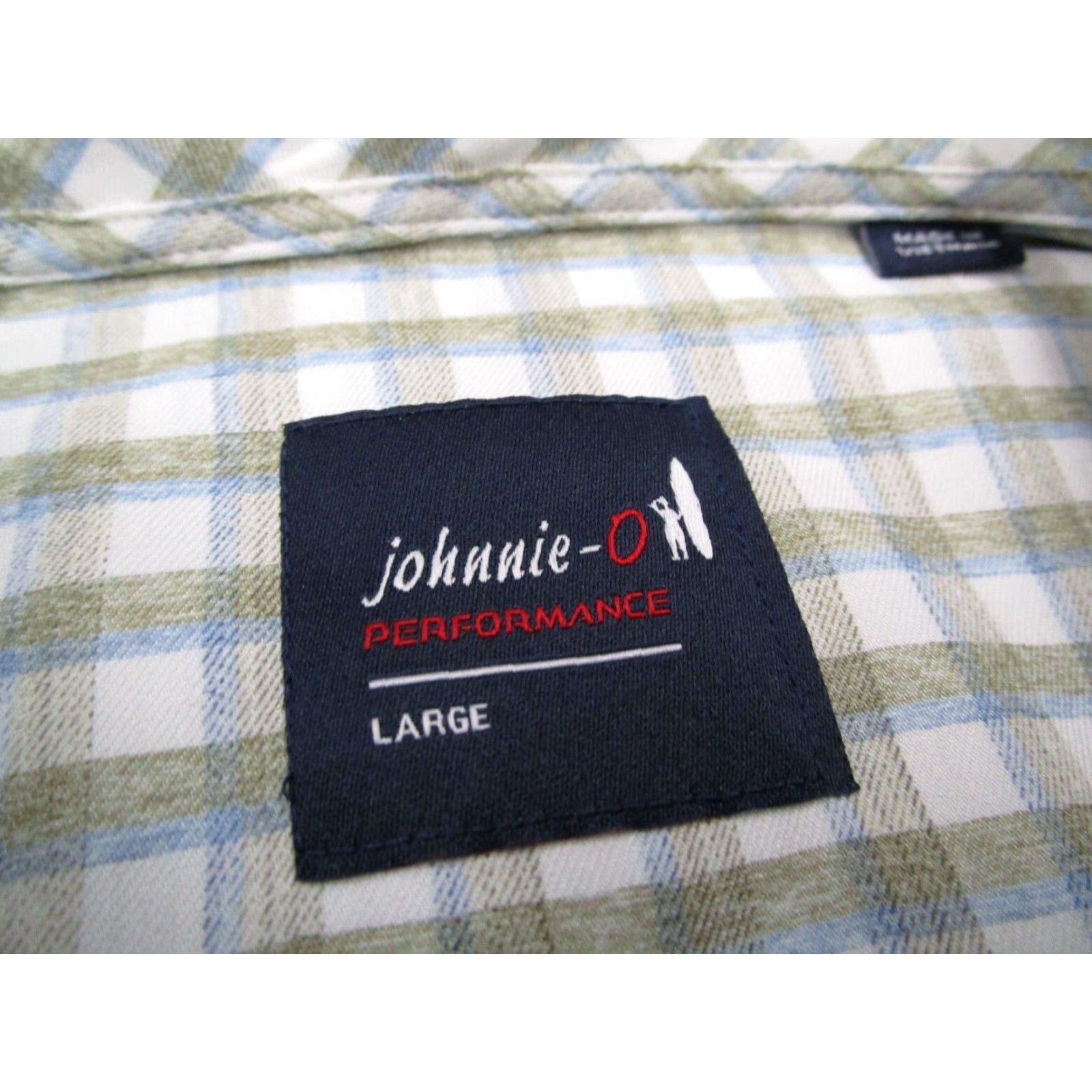 johnnie-O johnnie-O Button-Up Shirt Men’s Large Green Performance Mead Long Sleeve Balsam Size US L / EU 52-54 / 3 - 3 Thumbnail