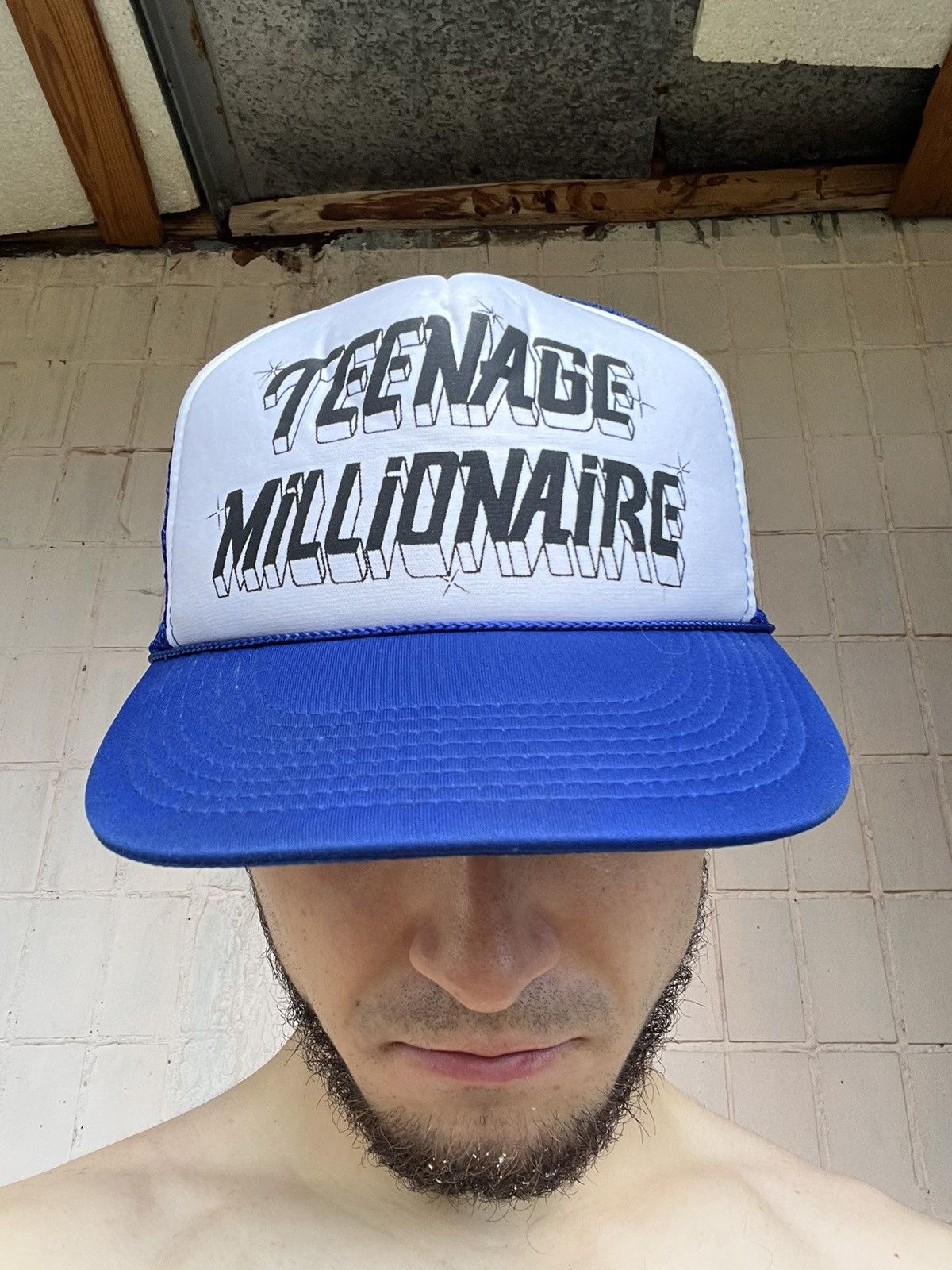 Japanese Brand VINTAGE 90s TEENAGE MILLIONAIRE TRUCKER CAP HAT Size ONE SIZE - 17 Thumbnail