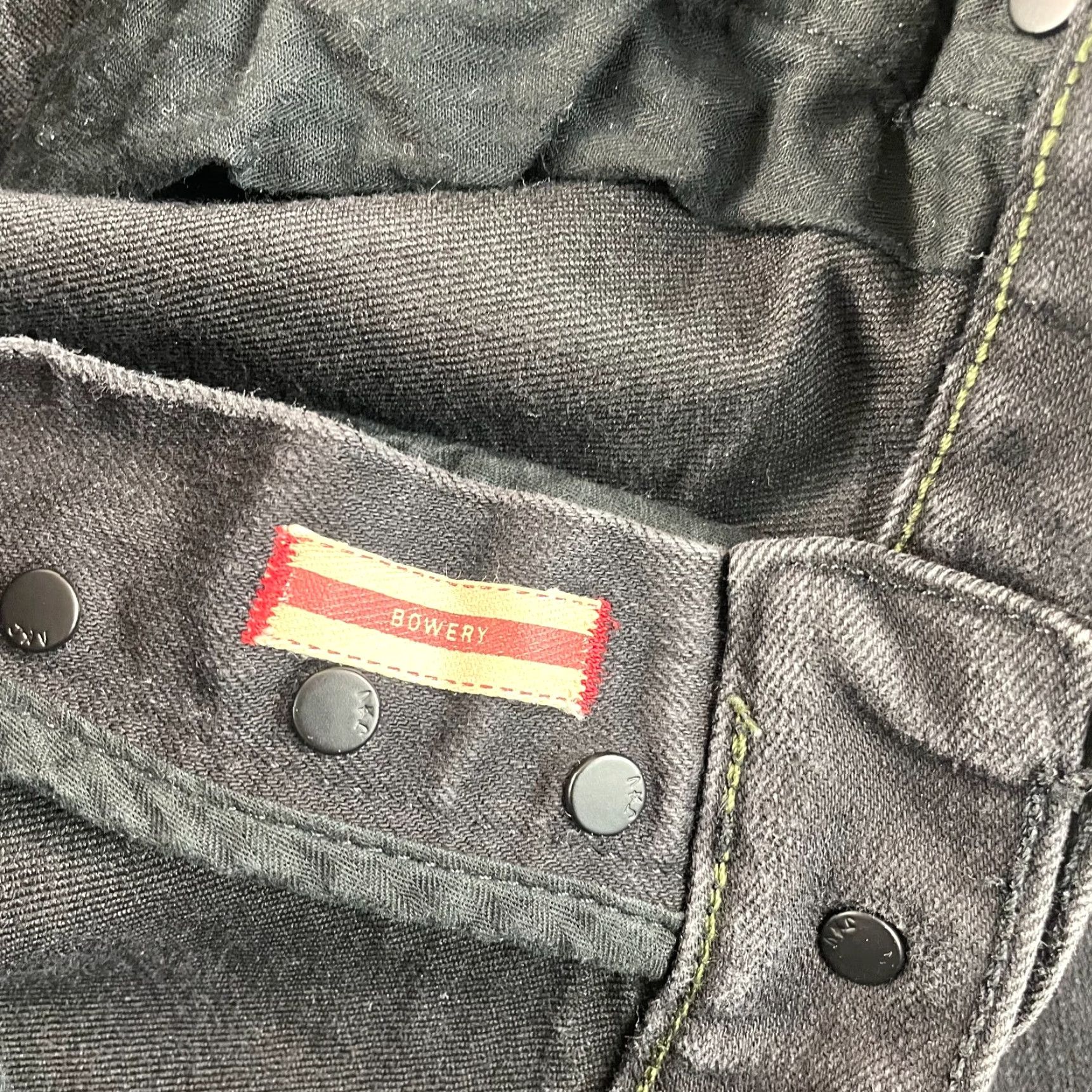 John Varvatos John Varvatos USA Bowery Jeans Men 38x34 Black Slim Straight Button Fly Grunge Size US 38 / EU 54 - 3 Thumbnail
