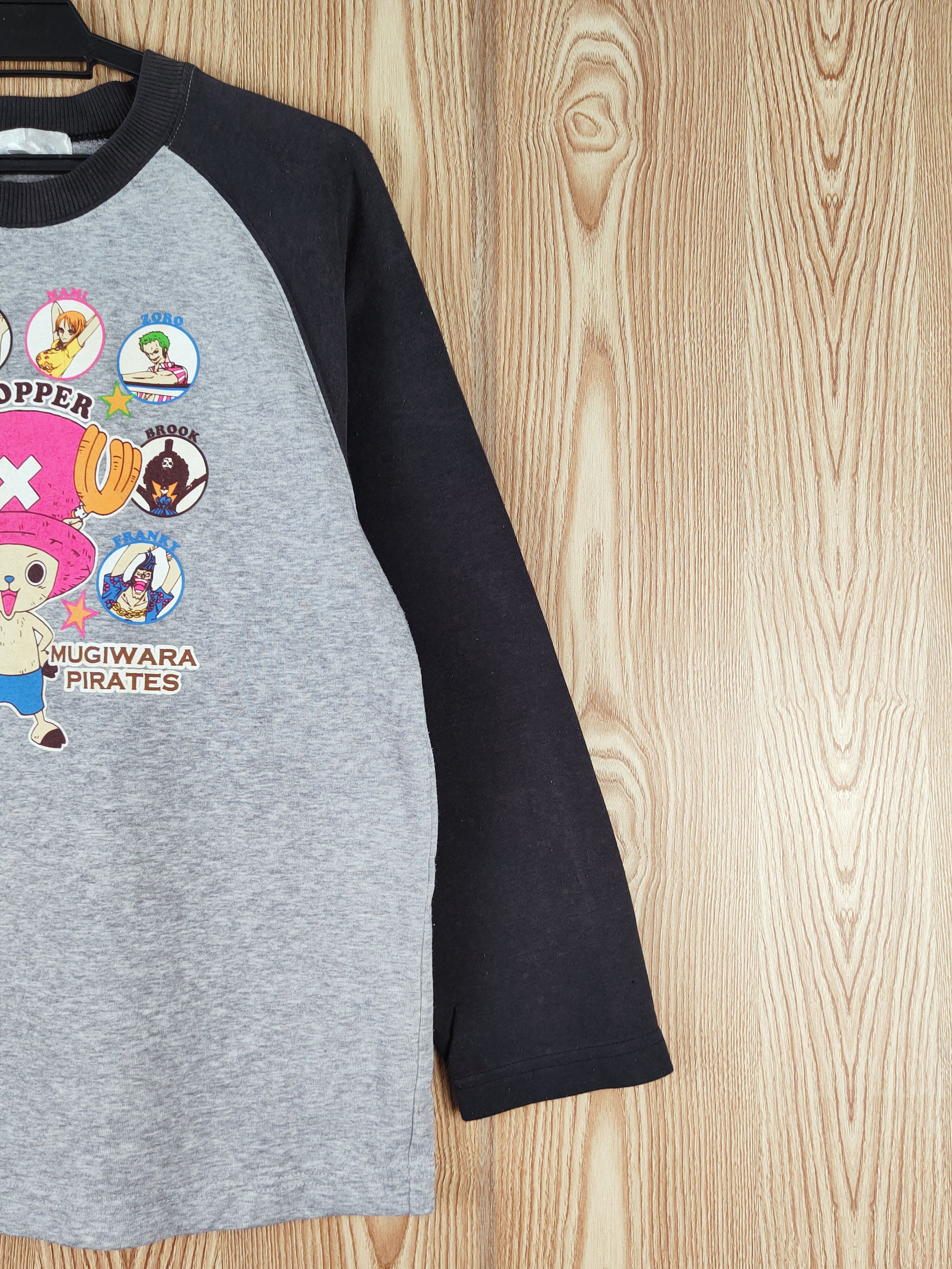 Anime × One Piece × Vintage One Piece Gray Black Long Sleeve T-shirts #W054 Size US M / EU 48-50 / 2 - 6 Thumbnail