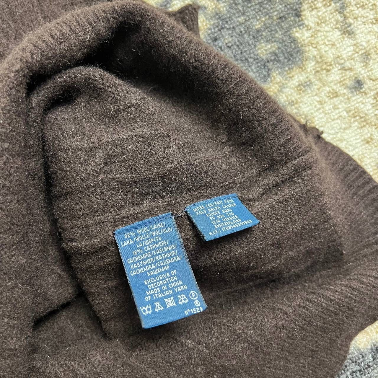 Polo Ralph Lauren Polo Ralph Lauren Luxury Y2K Wool Cable Knit Brown Vest Size M / US 6-8 / IT 42-44 - 5 Thumbnail