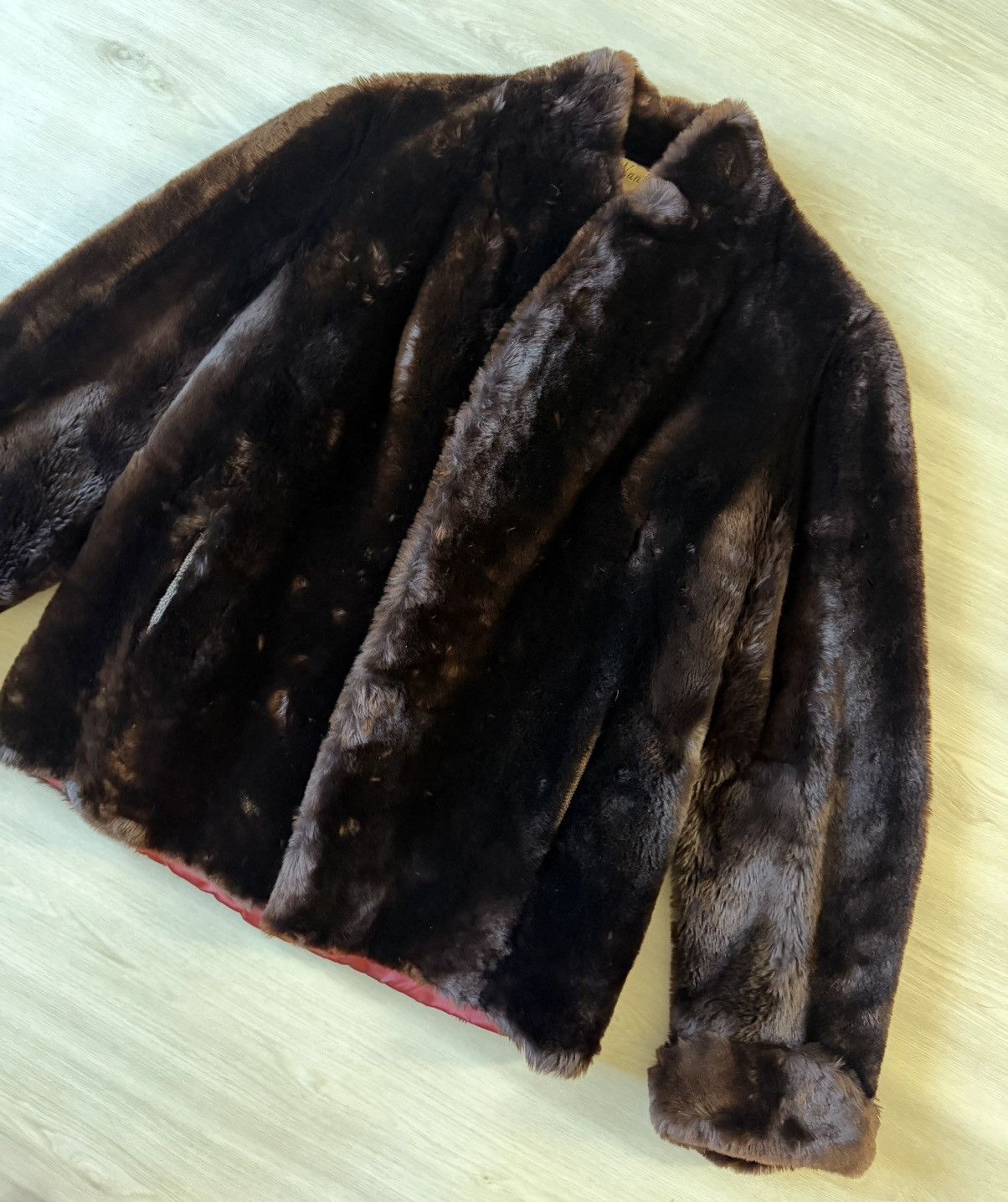 Vintage Vintage 50s Nan’s Furs Mouton Fur Coat Short Sz S/M Brown Size S / US 4 / IT 40 - 2 Thumbnail