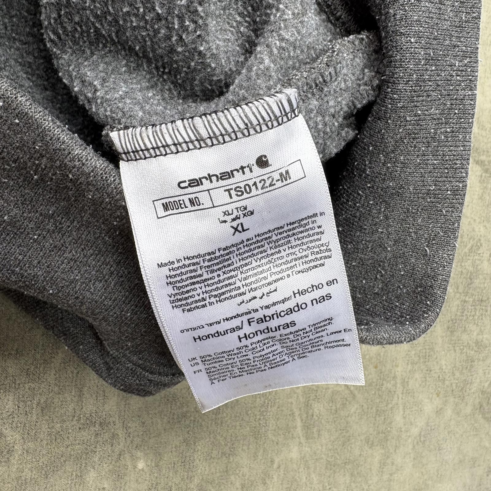 Carhartt Carhartt Loose Fit Workwear Grunge Faded Full Zip Hoodie Size US XL / EU 56 / 4 - 5 Thumbnail