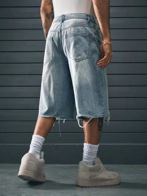 Japanese Brand × Vintage Y2K Vintage WASHED distressed jorts shorts Size US 35 - 4 Thumbnail