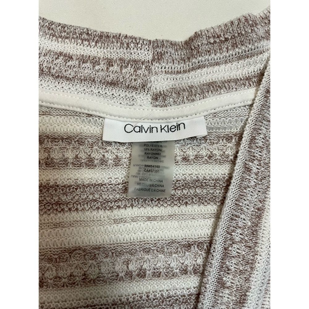 Calvin Klein Calvin Klein Knit Stripes Mélange Vest Duster One Size Size ONE SIZE - 7 Thumbnail