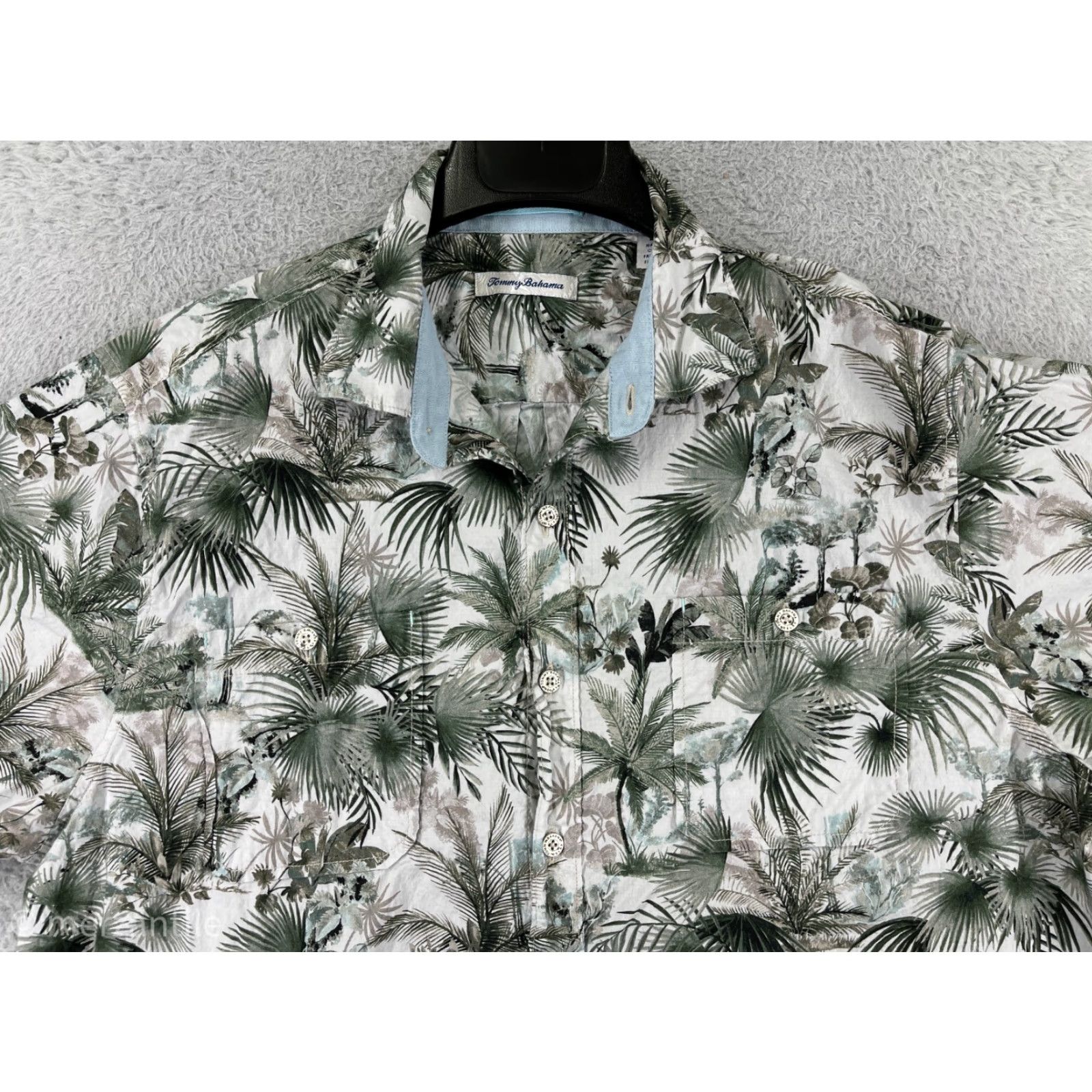 Tommy Bahama Tommy Bahama Shirt Men Large White Green Palm Button Up Beach Resort Vacation Size US L / EU 52-54 / 3 - 5 Thumbnail