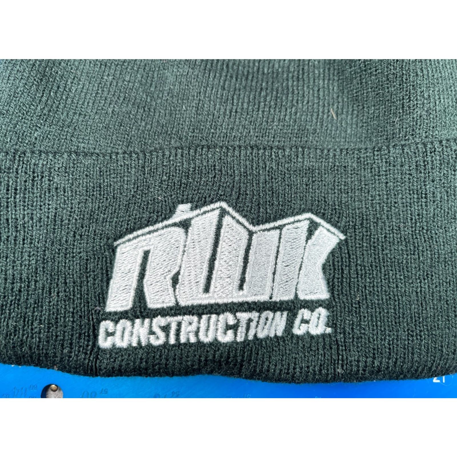Port & Company RWK Construction Co Beanie Adult One Size Black Knit 100% Acrylic Ski Port & Company Beanie Hats Unisex Adults Size ONE SIZE - 2 Thumbnail
