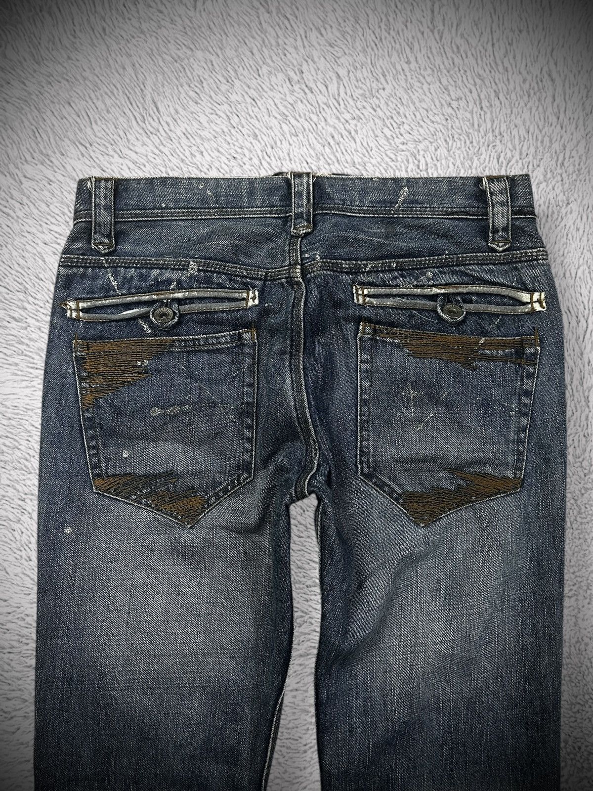 Japanese Brand 💥rare💥 nicole hideways distressed silver splatter denim Size US 31 - 8 Thumbnail