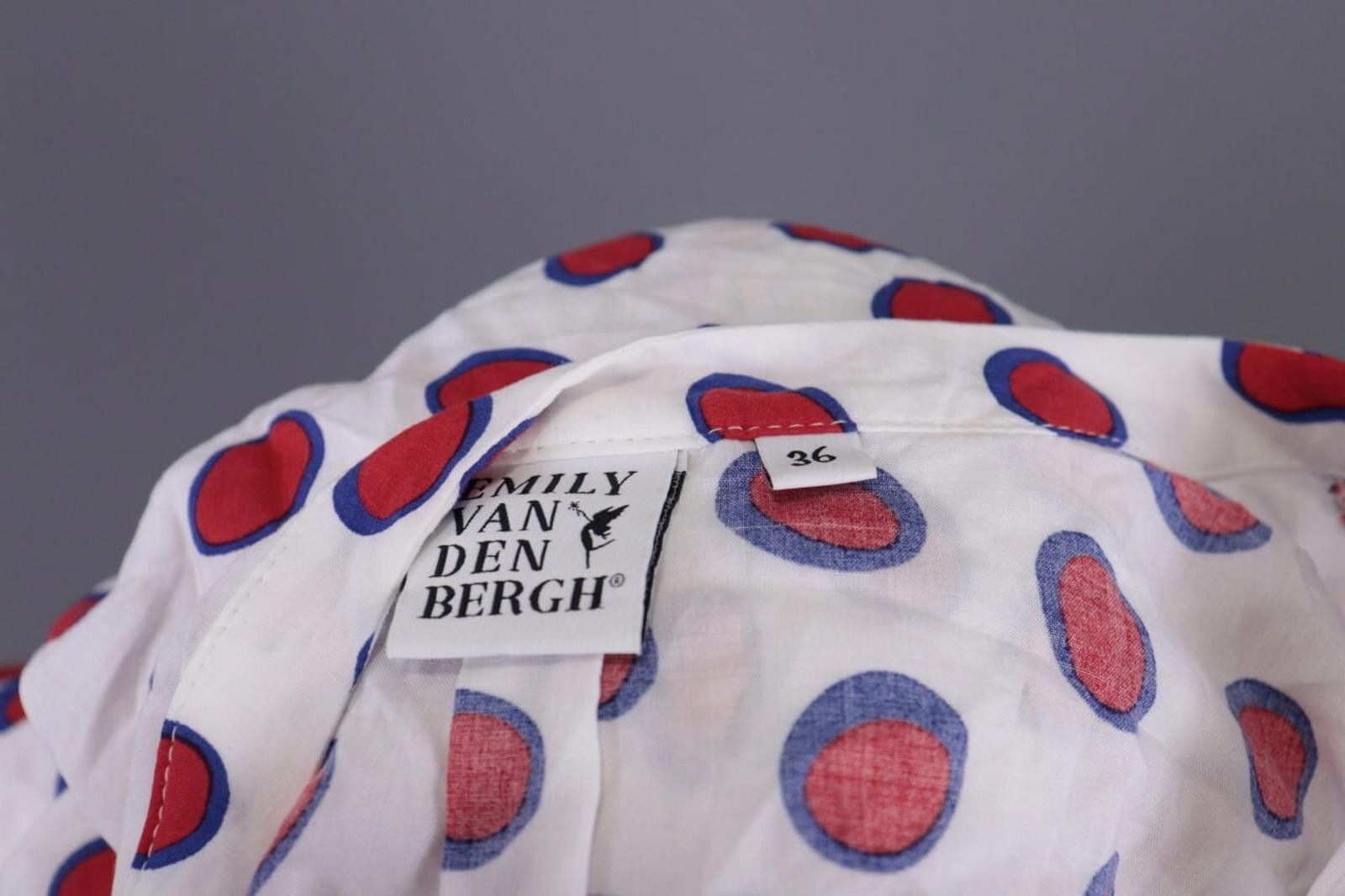 Designer Emily Van Den Bergh White Polka Dot Blouse Shirt Size 36 / S Size L / US 10 / IT 46 - 12 Thumbnail