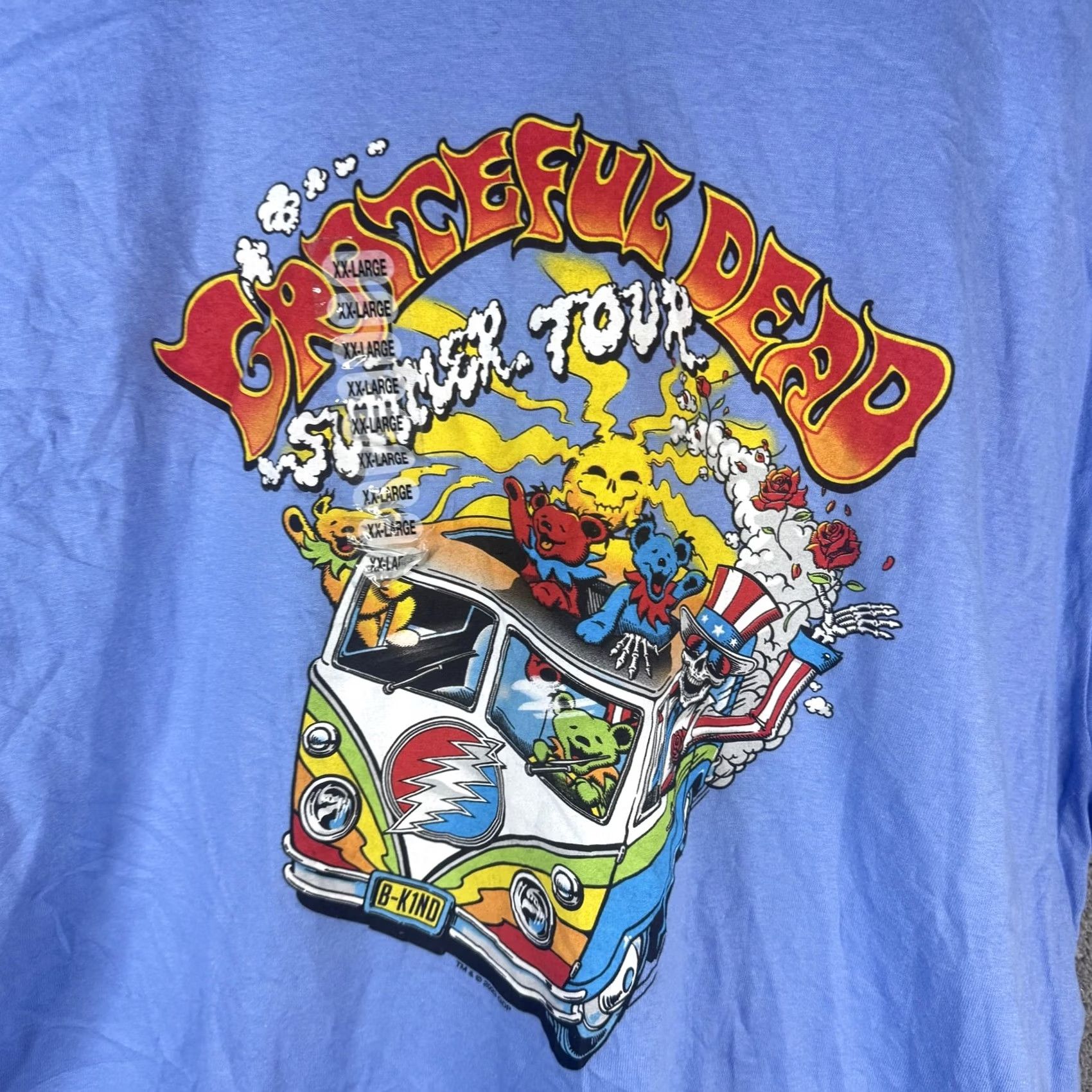 Liquid Blue VINTAGE Liquid Blue Grateful Dead Shirt Mens 2XL Blue Summer Tour Band Music Graphic Tee Size US XXL / EU 58 / 5 - 5 Thumbnail